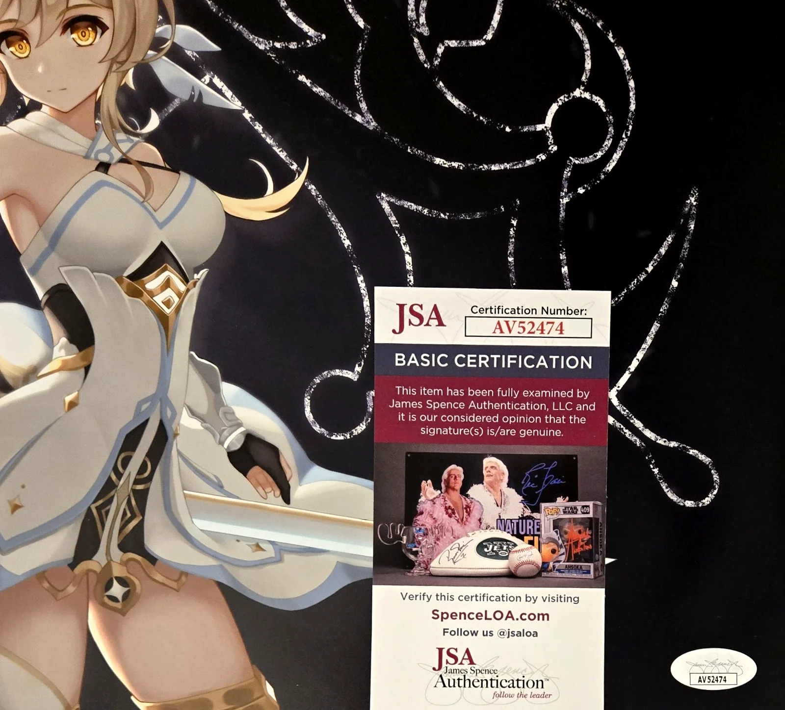 Sarah Miller Crews — Sarah Miller Crews Signed Photo Genshin Impact Lumine Autograph Waifu JSA COA 74, изображение 2