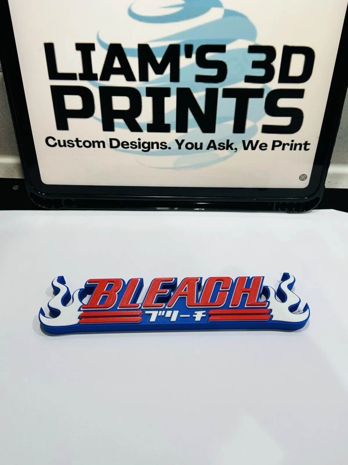 Decorative Bleach logo Self Standing Sign Display Anime Pops Manga, image 2