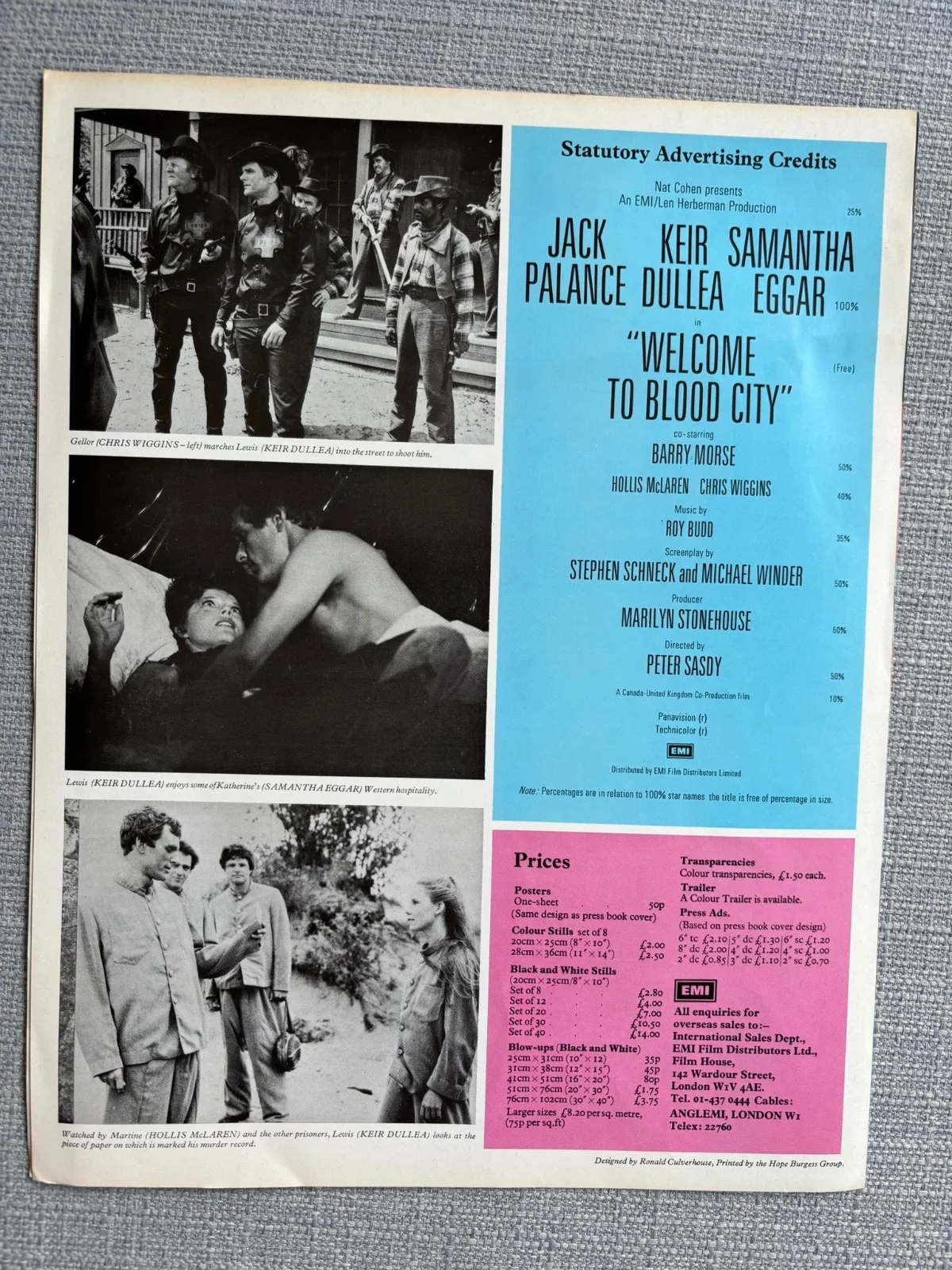 JACK PALANCE , AMICUS horror movie. Keir Dullea, Samantha Eggar, image 3