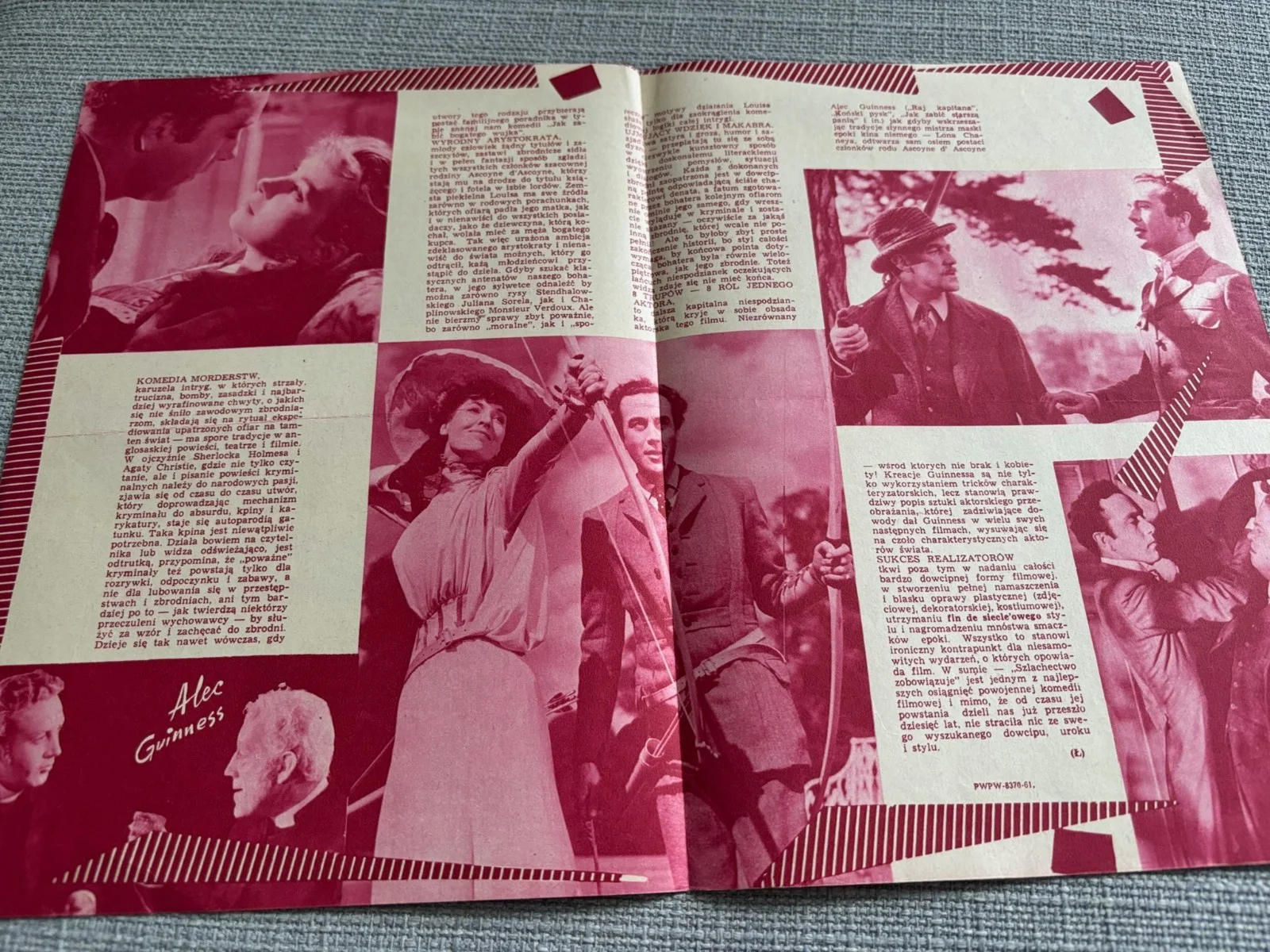 KIND HEARTS AND CORONETS, Dennis Price, Alec Guiness. Vintage Press Book- Polish, изображение 2