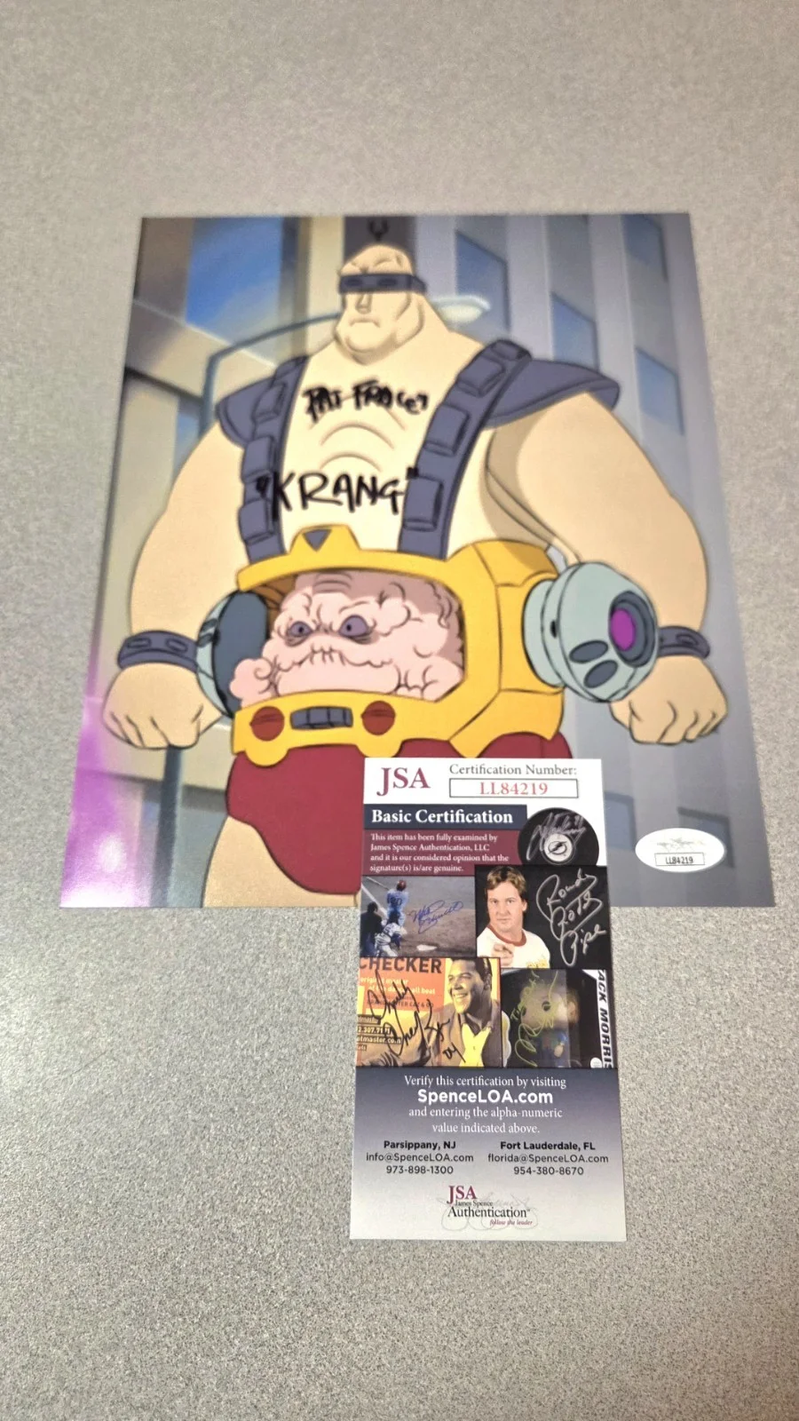 Pat Fraley — Pat Fraley Signed Krang 8x10 Photo JSA COA Teenage Mutant Ninja Turtles TMNT, изображение 2