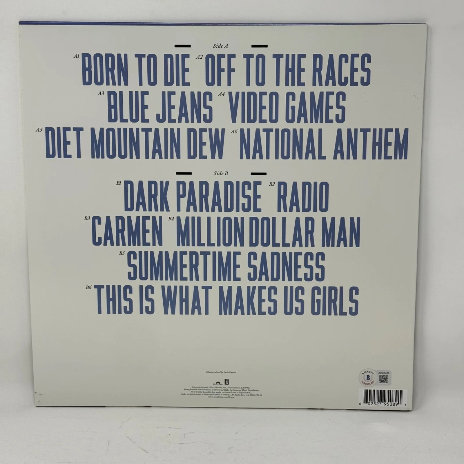 Lana Del Rey — Lana Del Rey "Born To Die" Signed Autograph Vinyl Record Album LP Beckett COA, изображение 4