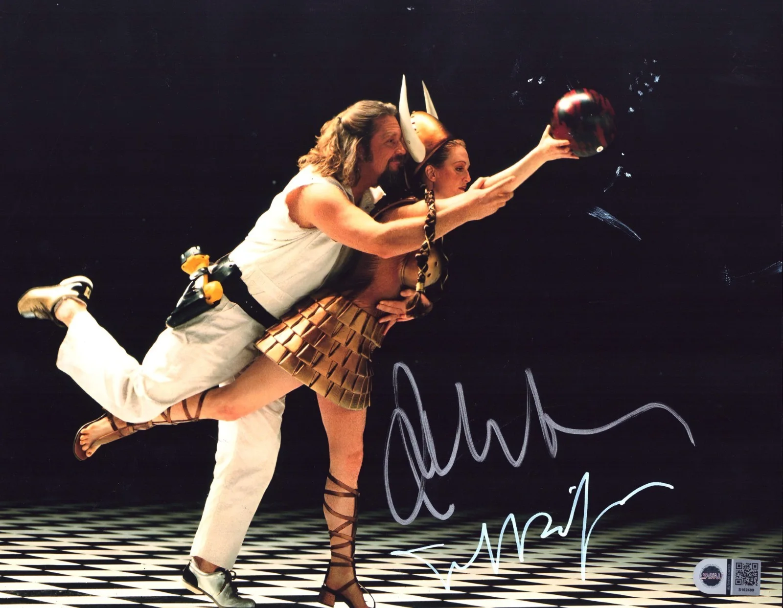 jeff bridges & julianne moore — Jeff Bridges & Julianne Moore Signed 11x14 PHOTO The Big Lebowski SWAU