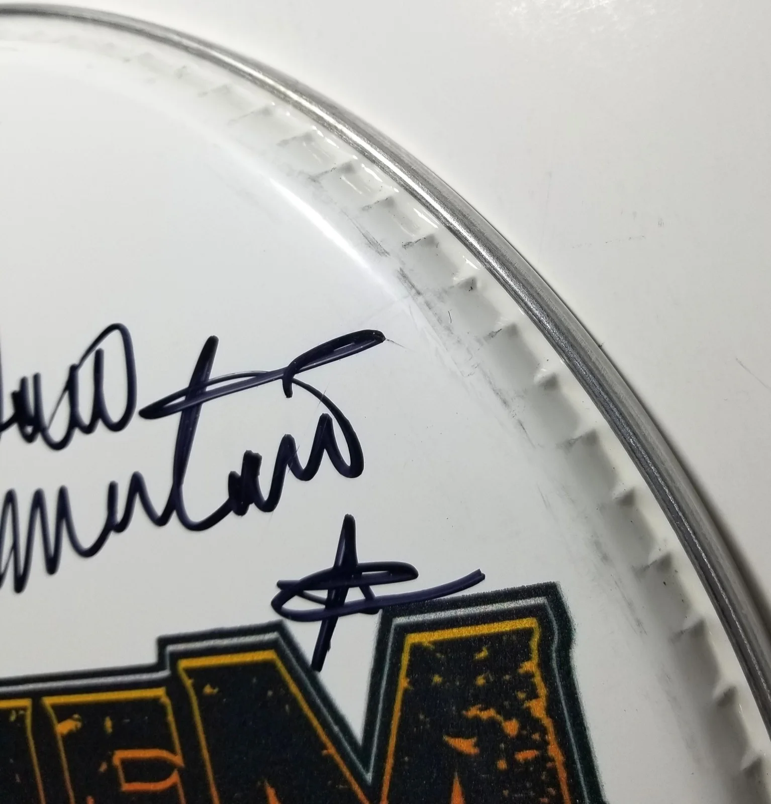 Megadeth Godsmack Machine Head SIGNED Rockstar Mayhem Festival Drumhead JSA LOA, изображение 5