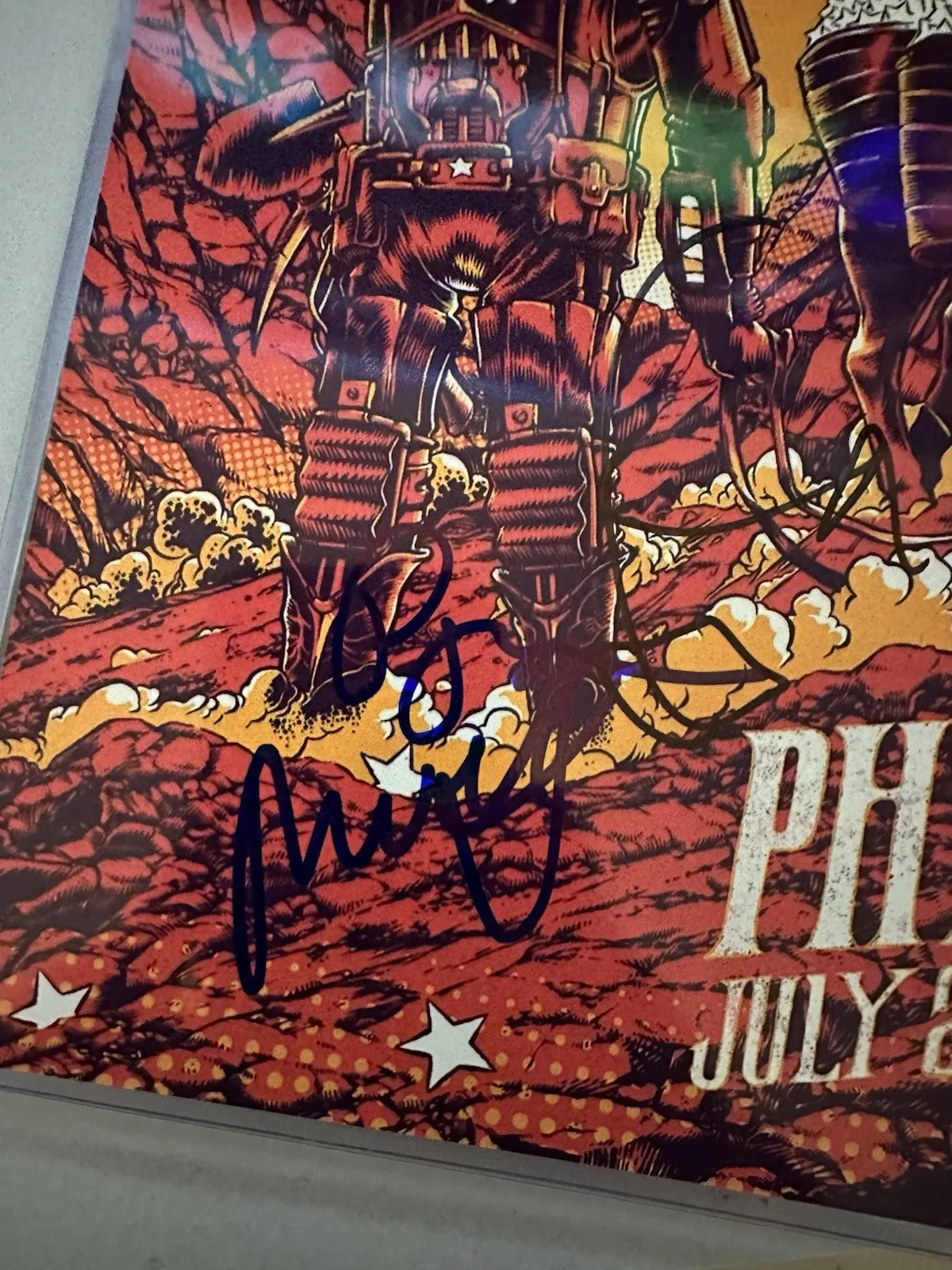 Phish Autographed signed 8x10 Photo Trey Anastasio Mike Gordon/Page McConnell, изображение 2
