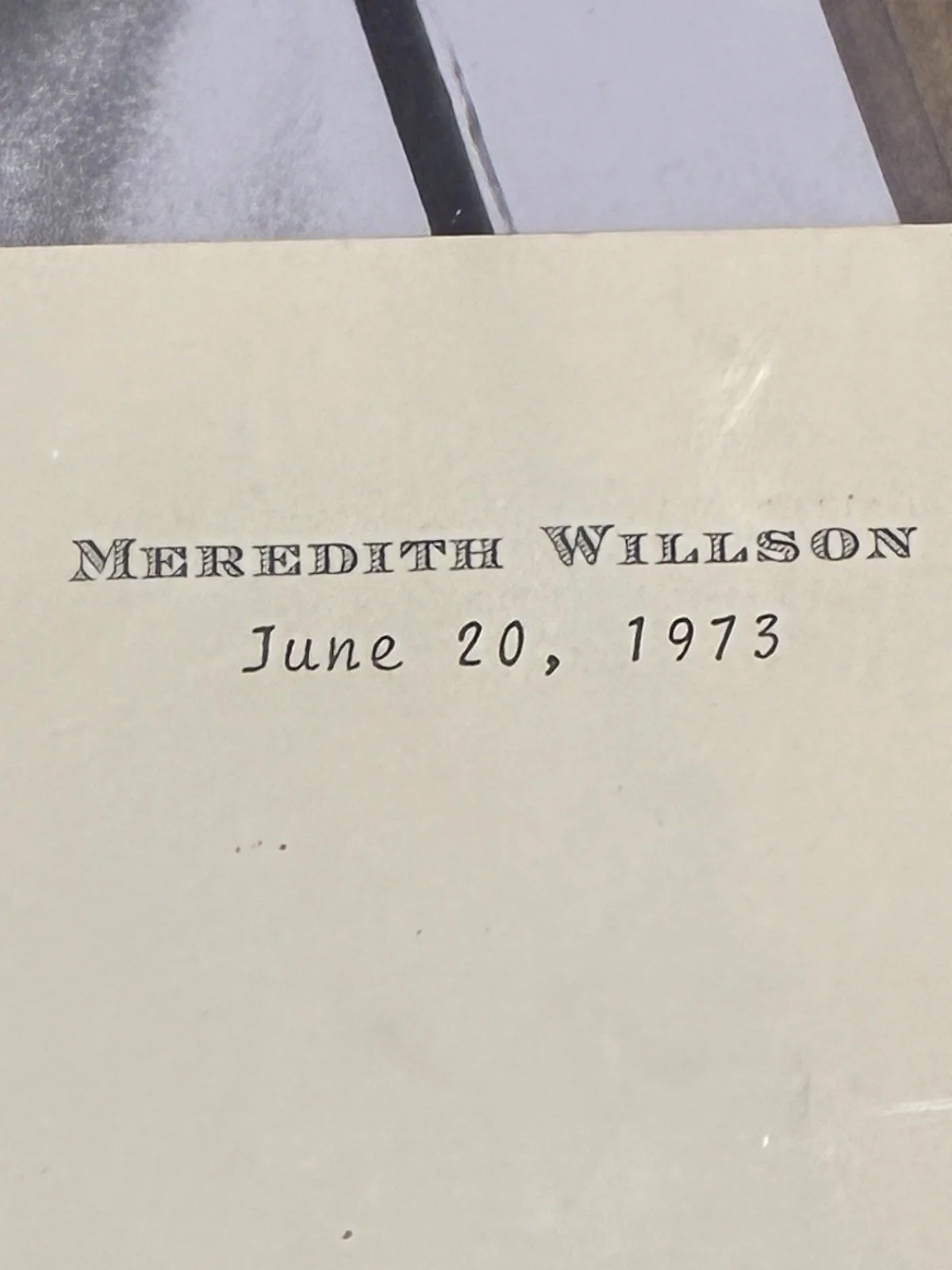 Meredith Willson SIGNED Poem UNIQUE Typed Manuscript Music Man Composer JSA COA, изображение 2