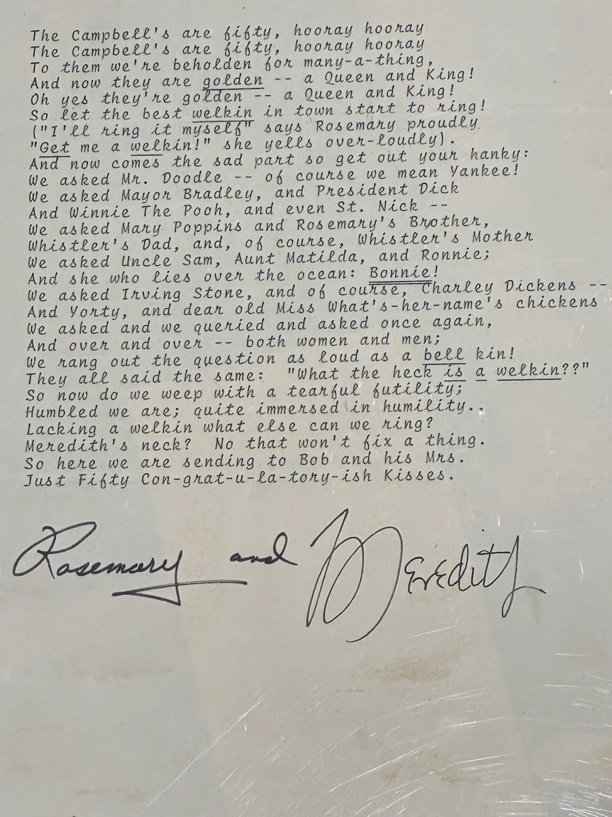 Meredith Willson SIGNED Poem UNIQUE Typed Manuscript Music Man Composer JSA COA, изображение 3