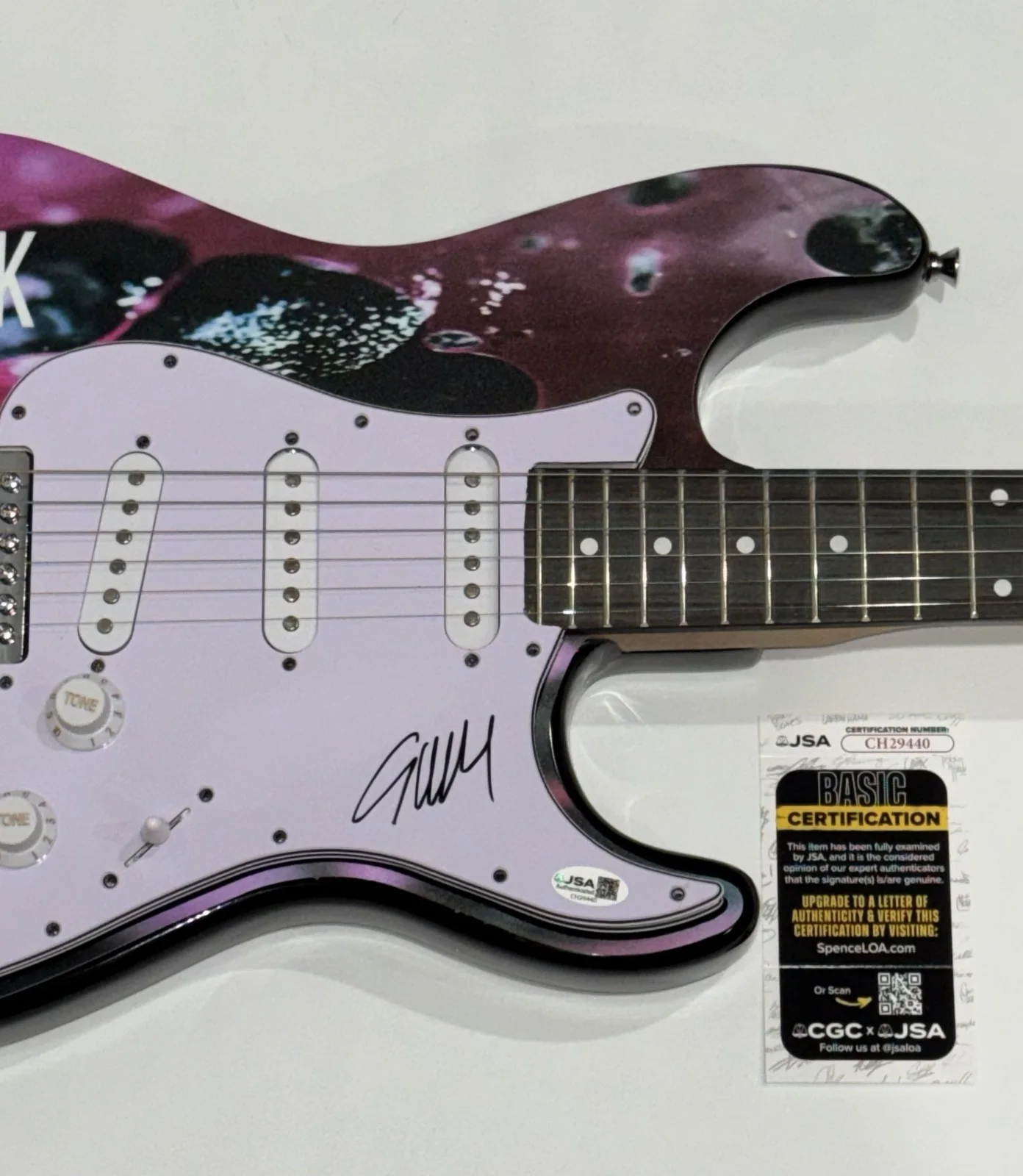 EMILY ARMSTRONG SIGNED CUSTOM LINKIN PARK FROM ZERO ELECTRIC GUITAR JSA COA, image 2