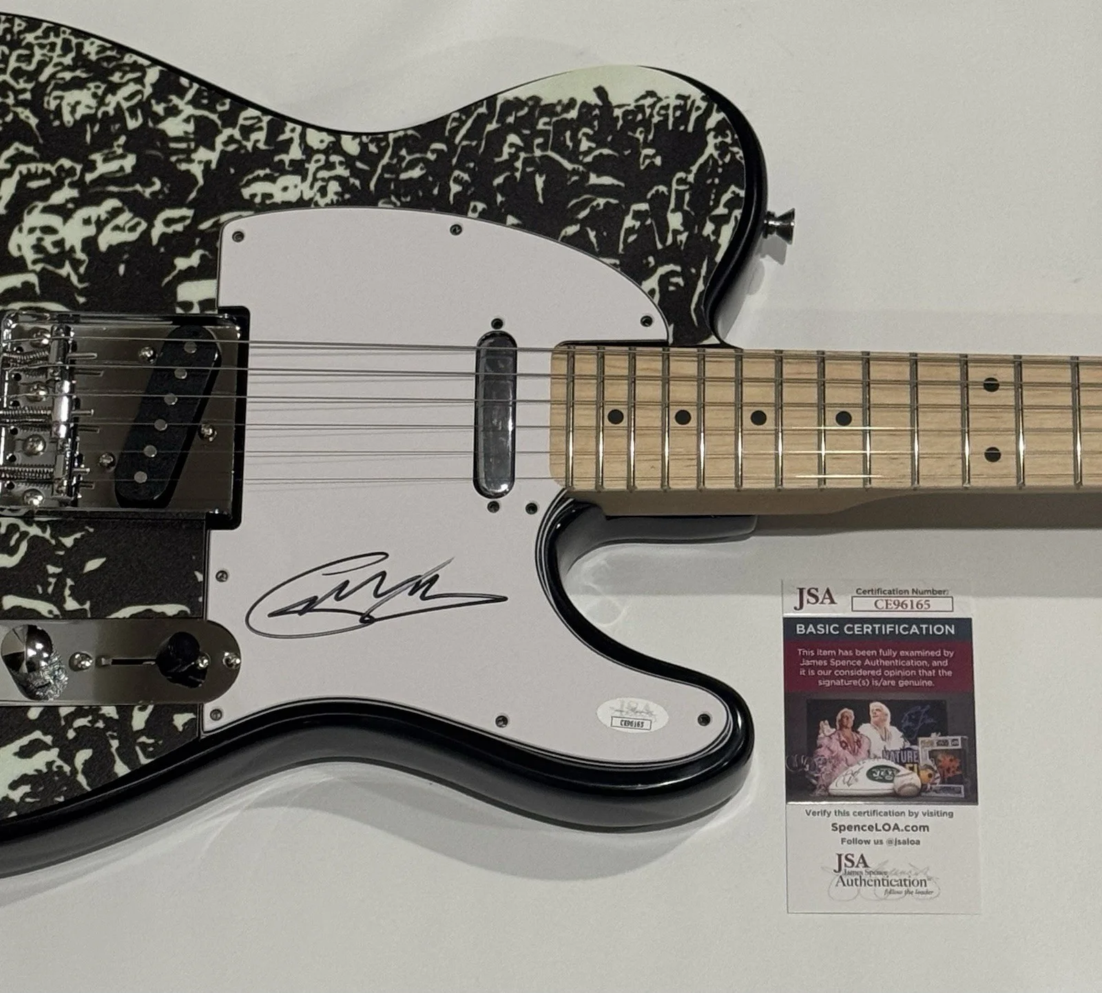 GEOFF TATE SIGNED CUSTOM OPERATION MINDCRIME ELECTRIC GUITAR QUEENSRYCHE JSA COA, image 2