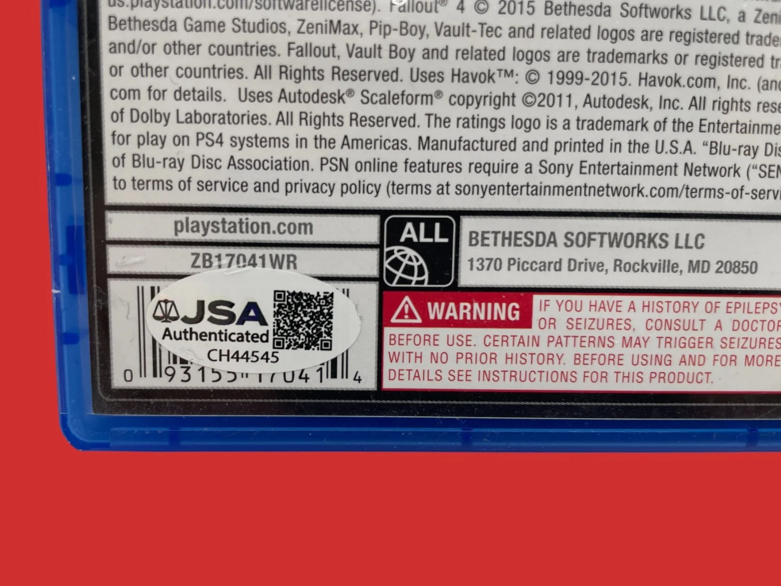 Peter Jessop, Paul Eiding — Peter Jessop & Paul Eiding Signed Fallout 4 Autograph PS4 Game JSA COA, image 3