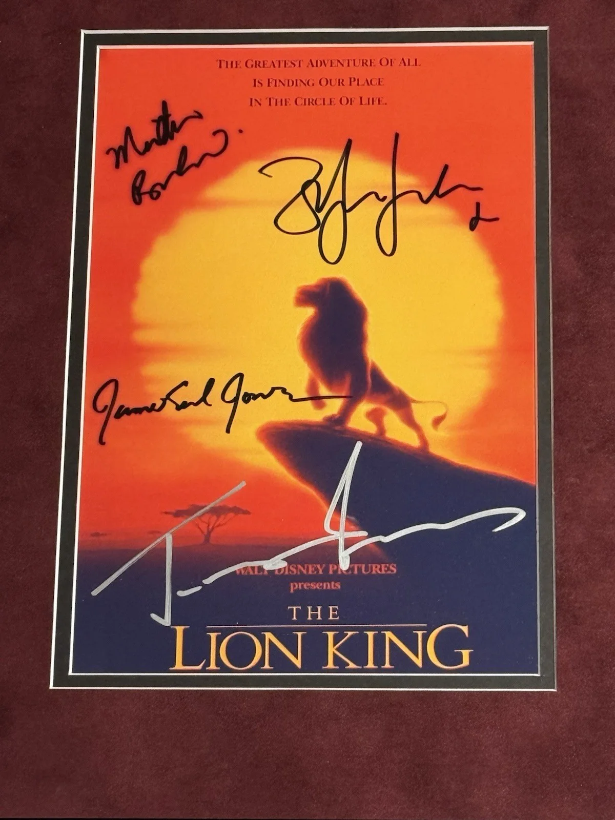 Matthew Broderick, Jeremy Irons, James Earl Jones, Elton John — The Lion King (Animated) Cast Signed 8x12 Photo Collage w/COA!!, изображение 2