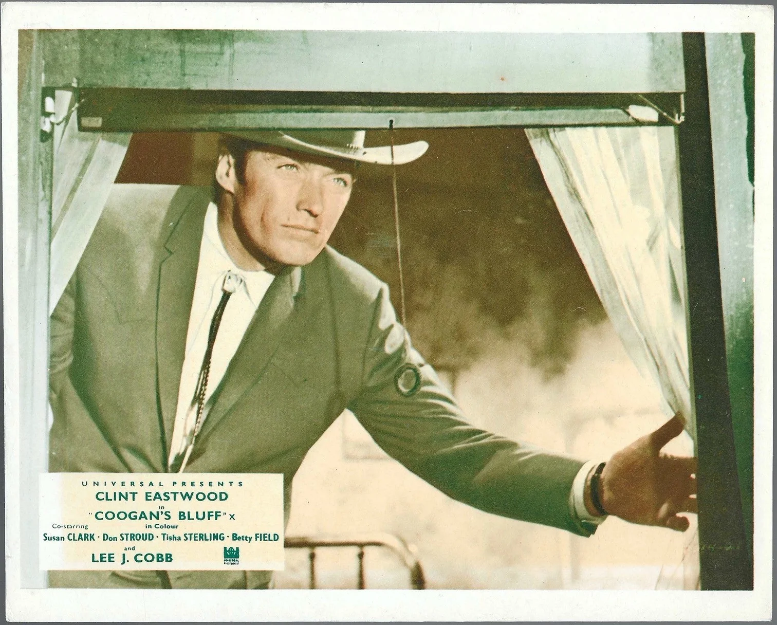 Coogan's Bluff 6x ORIGINAL UK FOH Lobby Cards Clint Eastwood Lee J. Cobb 1968, изображение 2