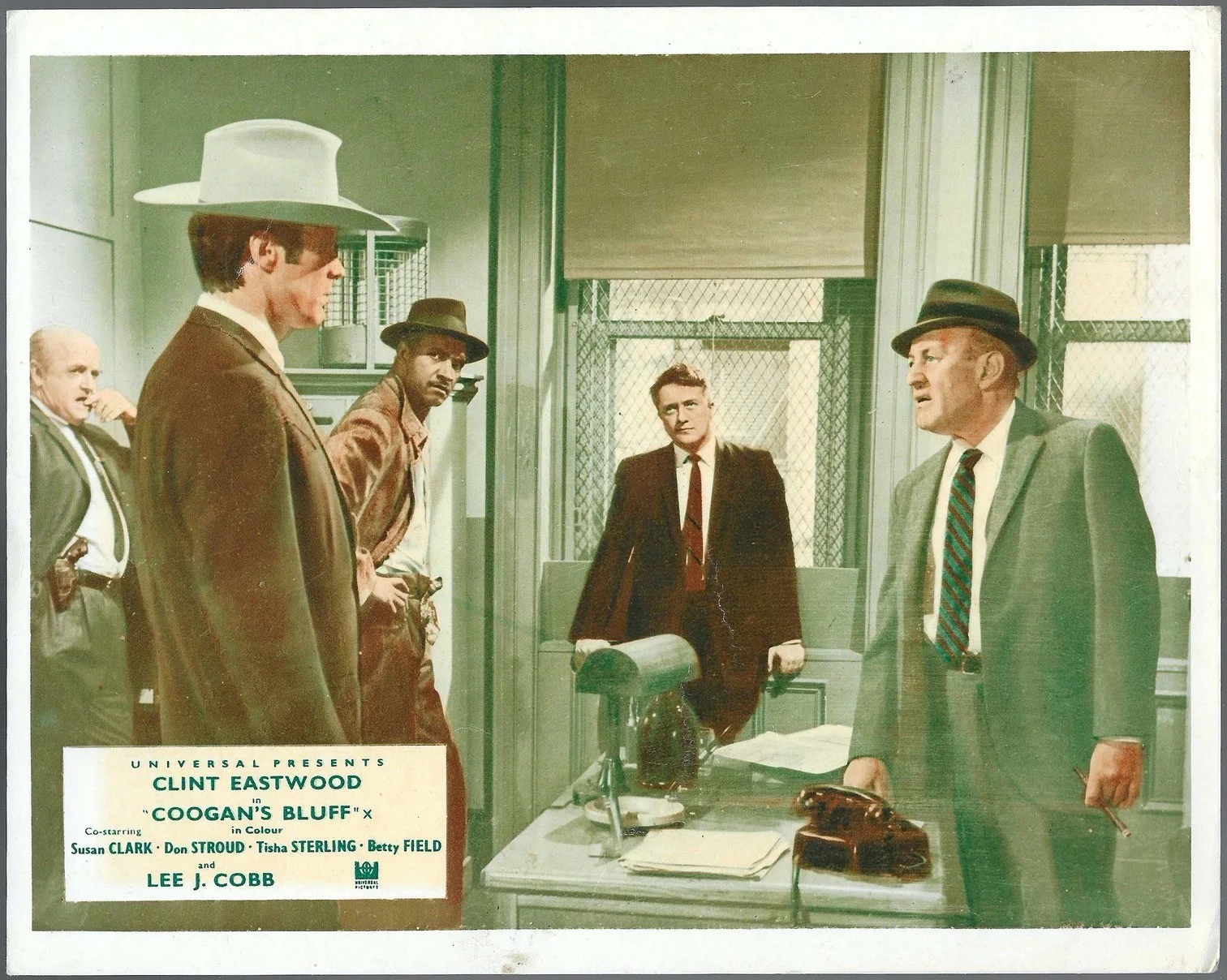 Coogan's Bluff 6x ORIGINAL UK FOH Lobby Cards Clint Eastwood Lee J. Cobb 1968, изображение 4