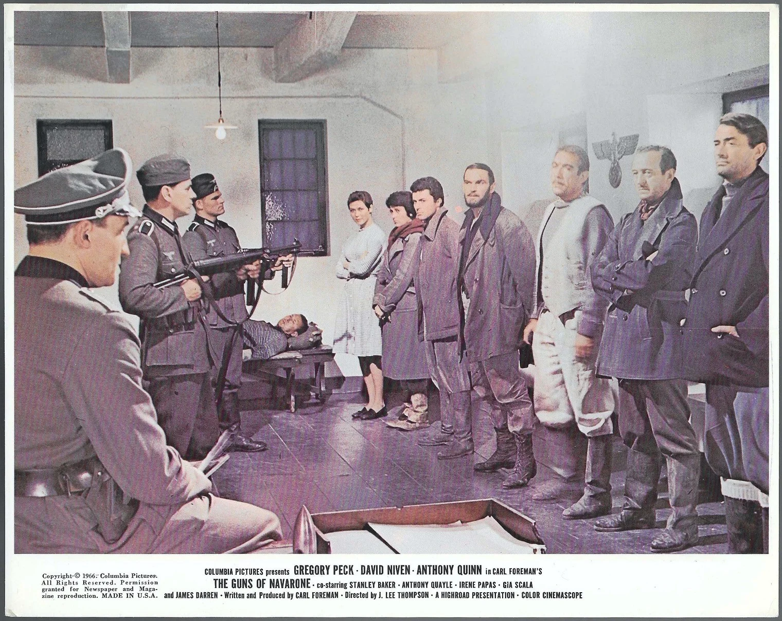 Guns of Navarone 8x ORIGINAL UK FOH Lobby Cards Gregory Peck David Niven 1966RR, изображение 5