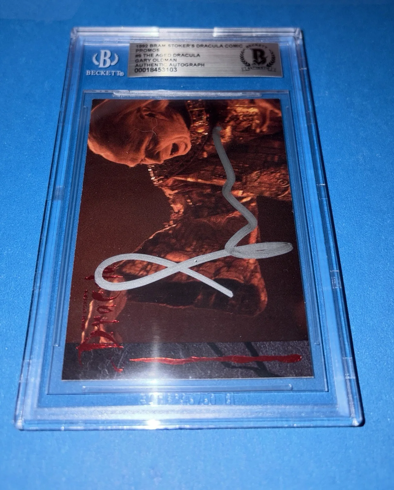 Gary Oldman Signed 1992 Dracula Card #9 Beckett Authenticated, image 3