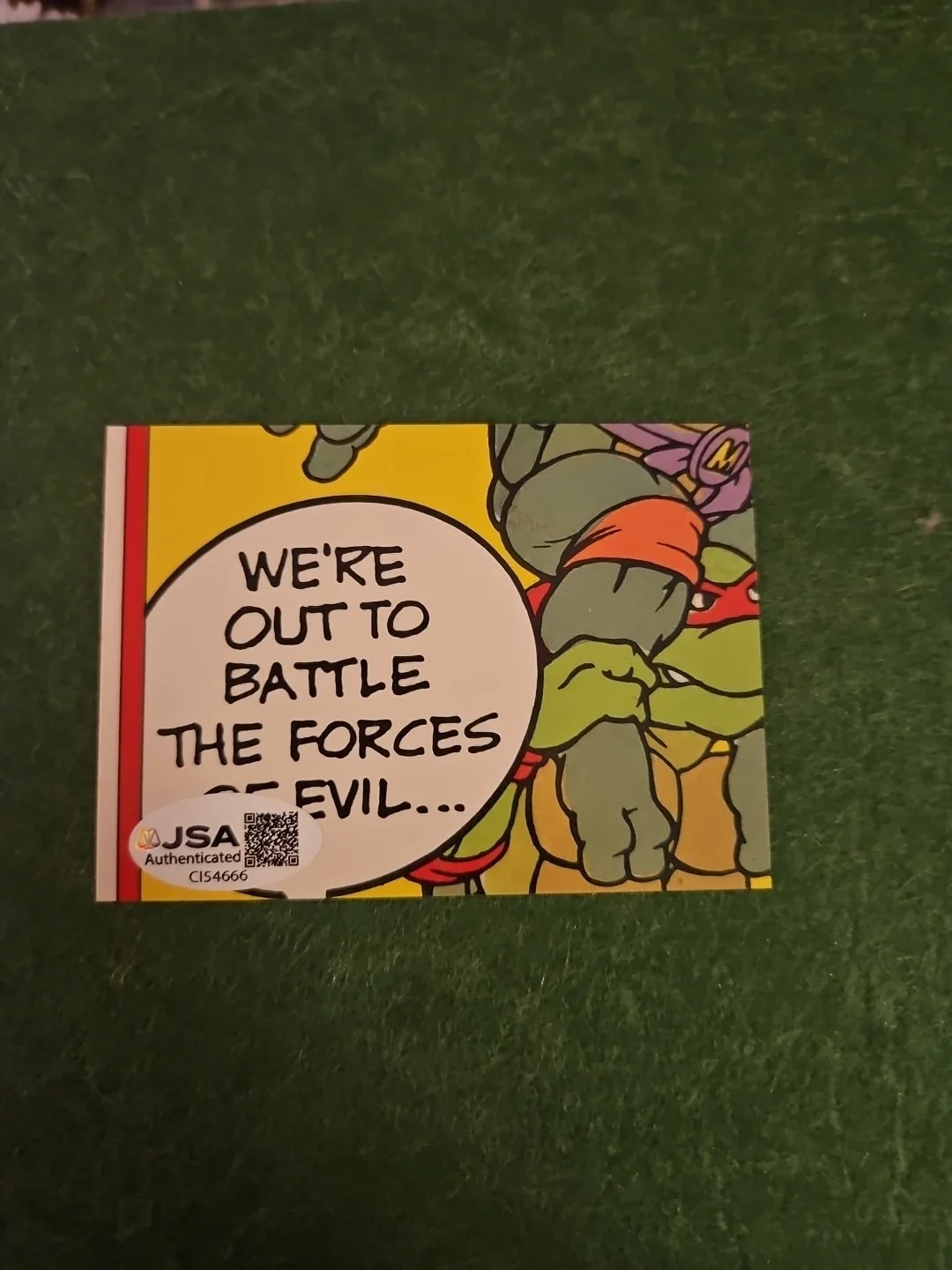 BARRY GORDON signed w/ insc. 1989 TOPPS (TEENAGE MUTANT NINJA TURTLES) #3 JSA, изображение 2