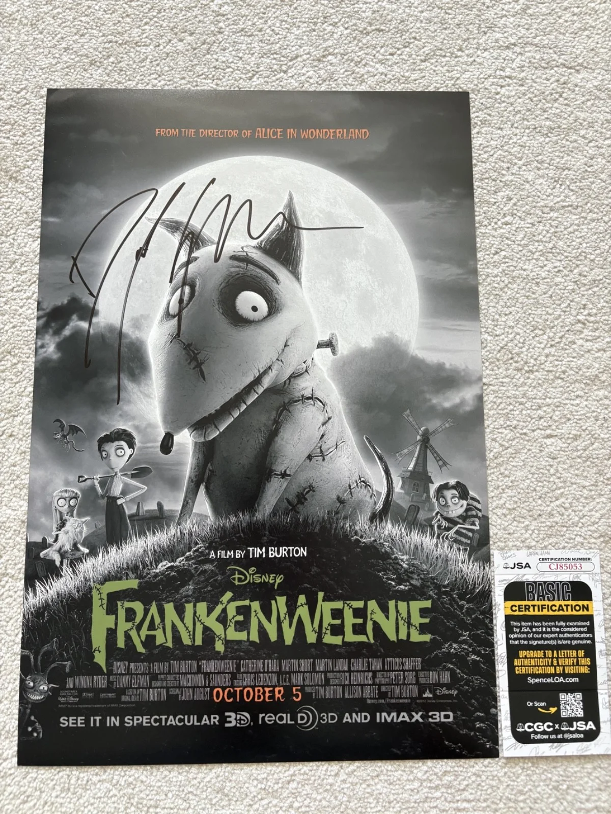 Danny Elfman — Danny Elfman signed photo 12X18 JSA COA exact proof auto Frankenweenie, image 2