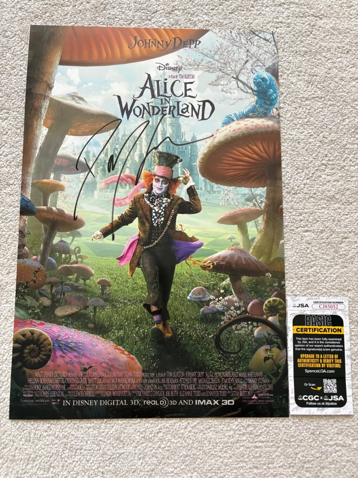 Danny Elfman — Danny Elfman signed photo 12X18 JSA COA exact proof autographed Alice Wonderland, image 2