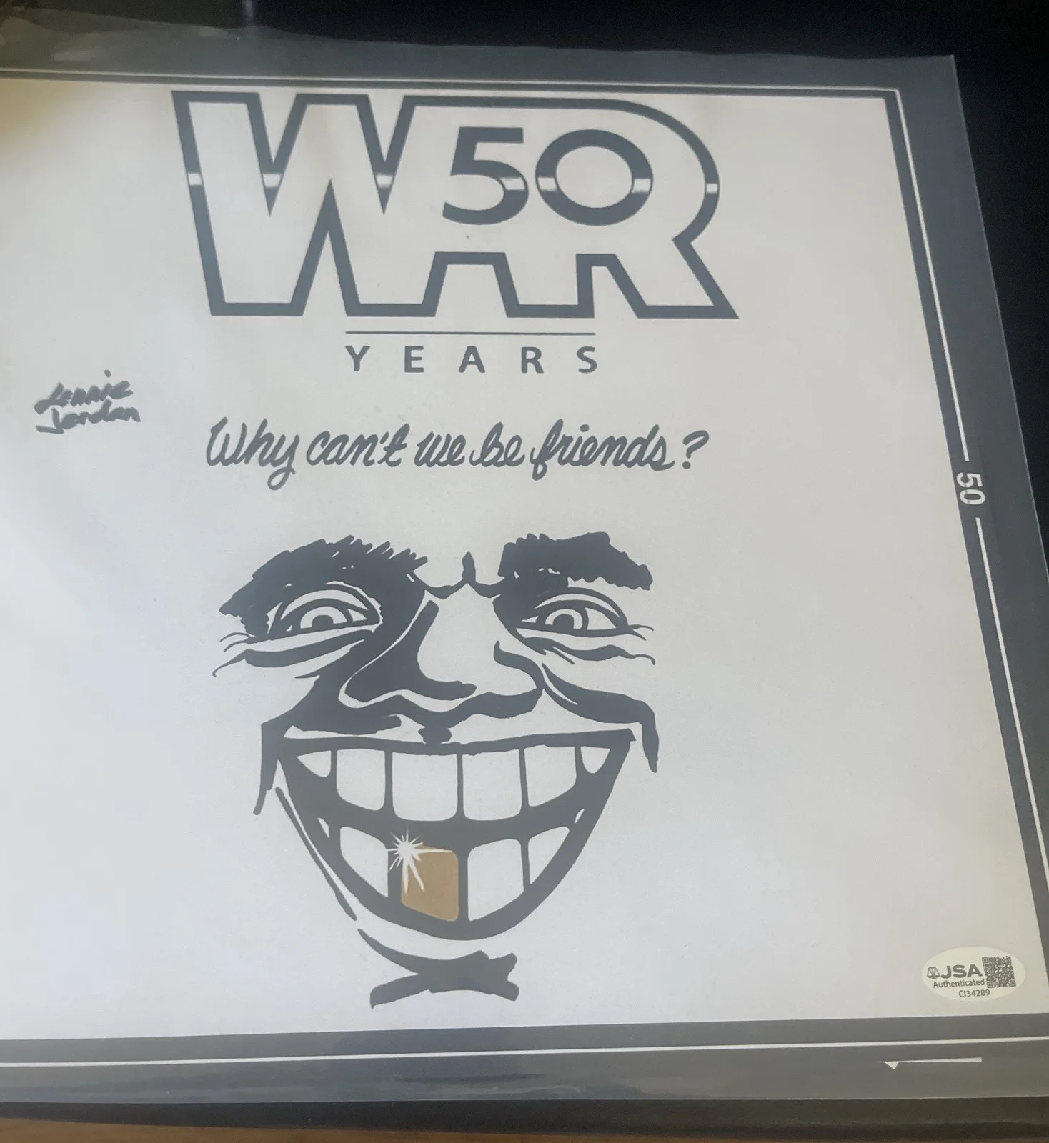 WAR Signed 50th Anniversary Greatest Hits 3 LP Autographed Lonnie Jordan JSA, изображение 2
