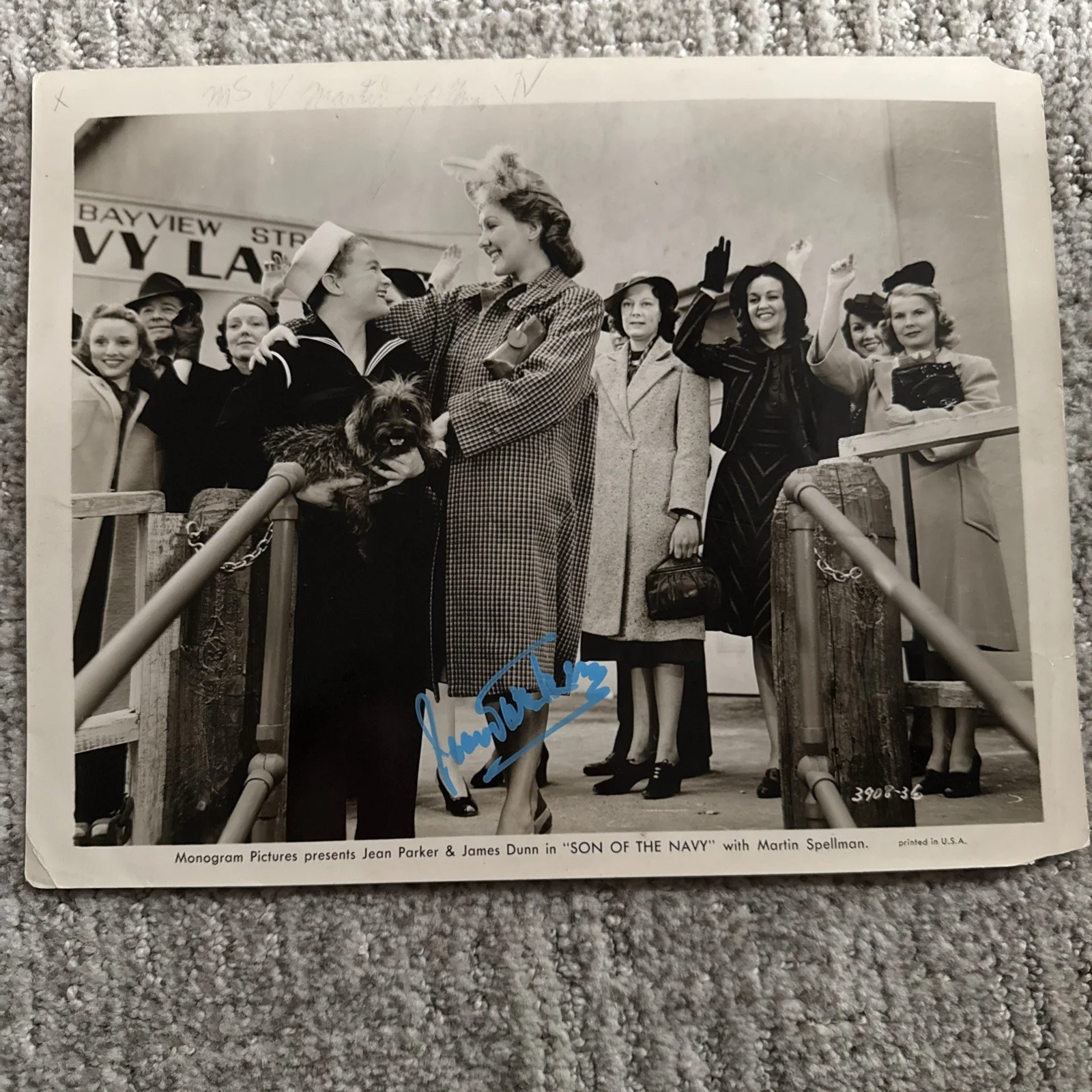 Jean Parker SIGNED PHOTO Autograph COA 8x10 Son Of The Navy 1940, изображение 2