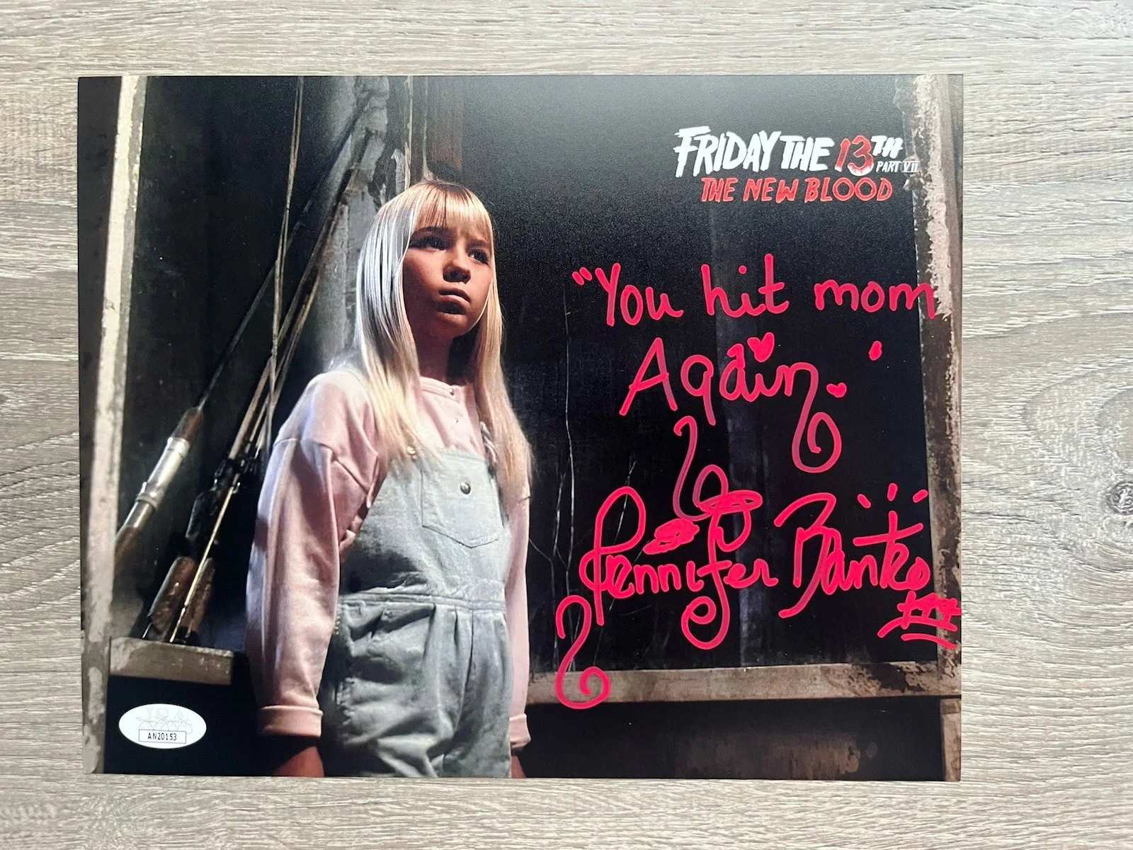 Jennifer Banko — Jennifer Banko Signed Friday The 13th New Blood 8x10 Photo JSA COA W/Quote, изображение 2