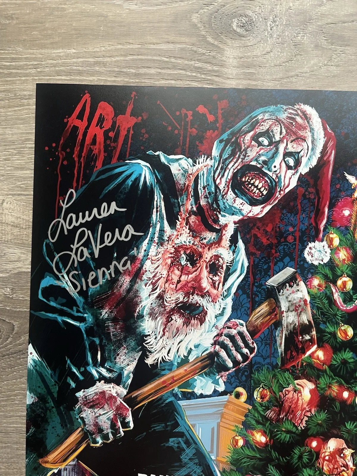 Lauren LaVera — Lauren LaVera Signed Terrifier 3 11x17 Photo JSA COA Sienna Art The Clown Horror, изображение 3
