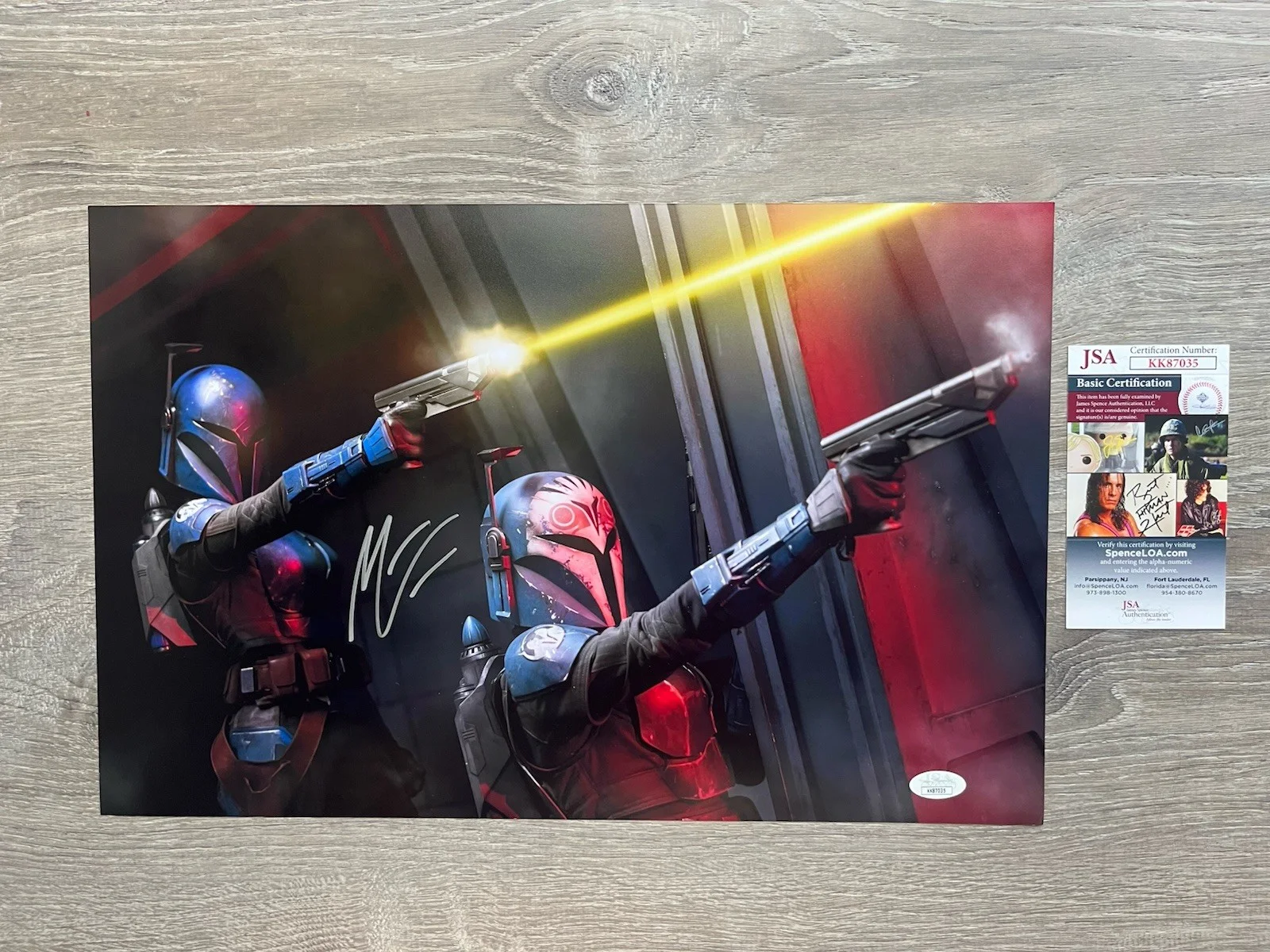 Mercedes Varnado — QC Mercedes Varnado Signed 11x17 Photo JSA COA Star Wars Mandalorian Sasha Banks