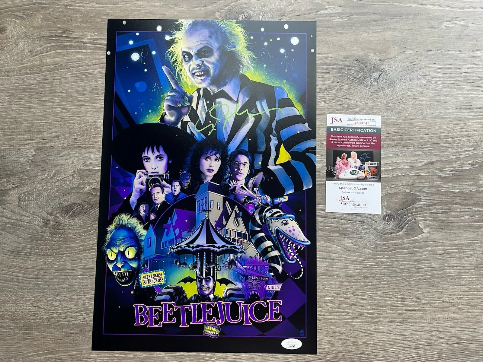 Alec Baldwin — Alec Baldwin Signed Beetlejuice 11x17 Photo JSA COA Adam Maitland Horror Auto