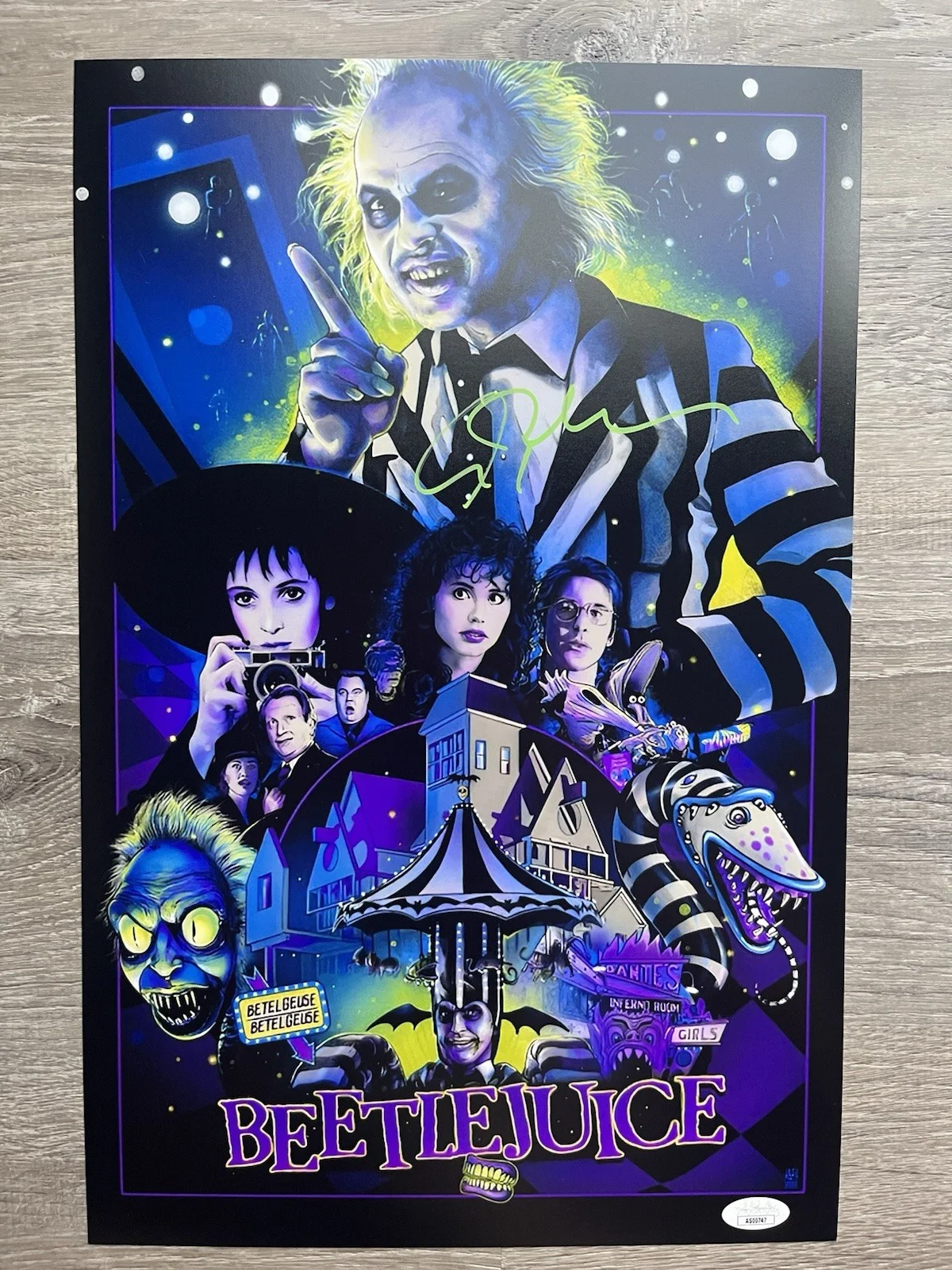 Alec Baldwin — Alec Baldwin Signed Beetlejuice 11x17 Photo JSA COA Adam Maitland Horror Auto, изображение 2