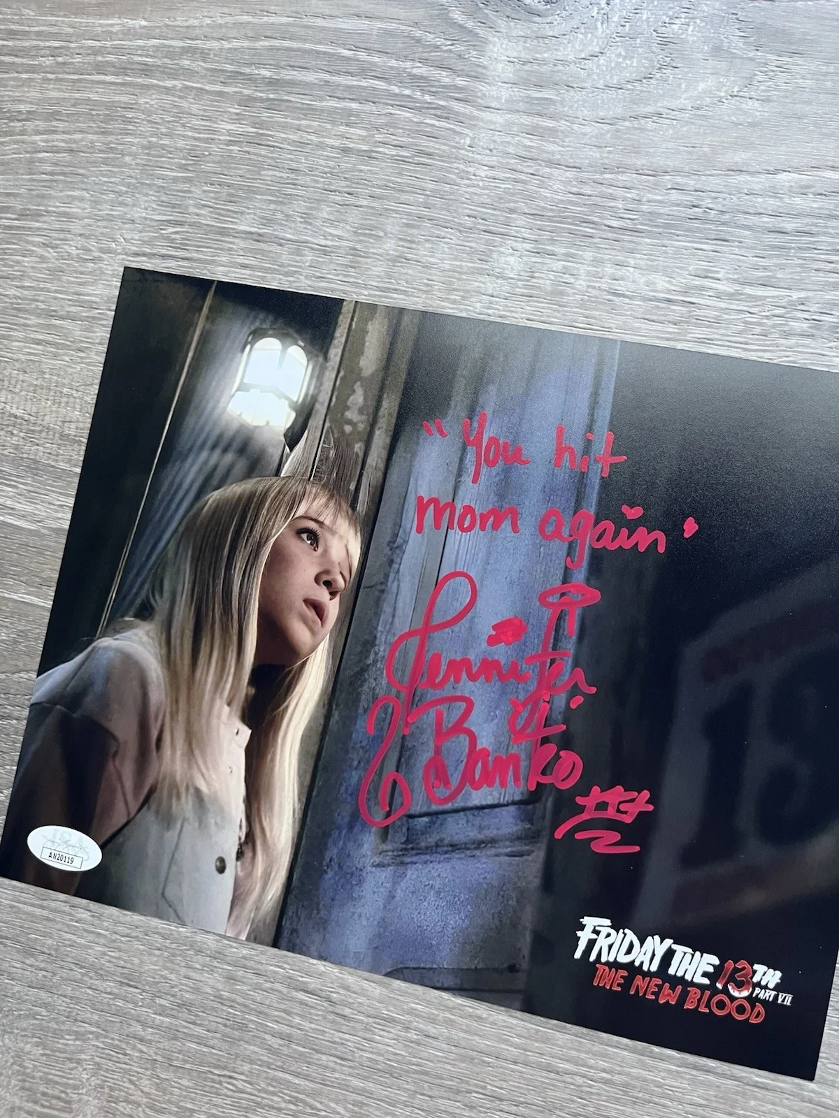 Jennifer Banko — Jennifer Banko Signed Friday The 13th New Blood 8x10 Photo JSA COA W/Quote, изображение 4