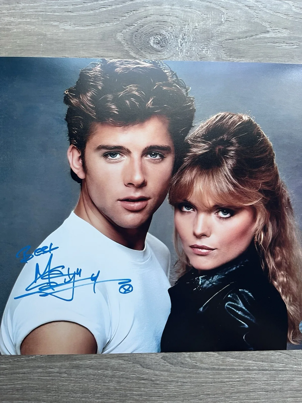 Maxwell Caulfield — Maxwell Caulfield Signed Michael Carrington 11x14 Photo Beckett COA Grease 2, изображение 3