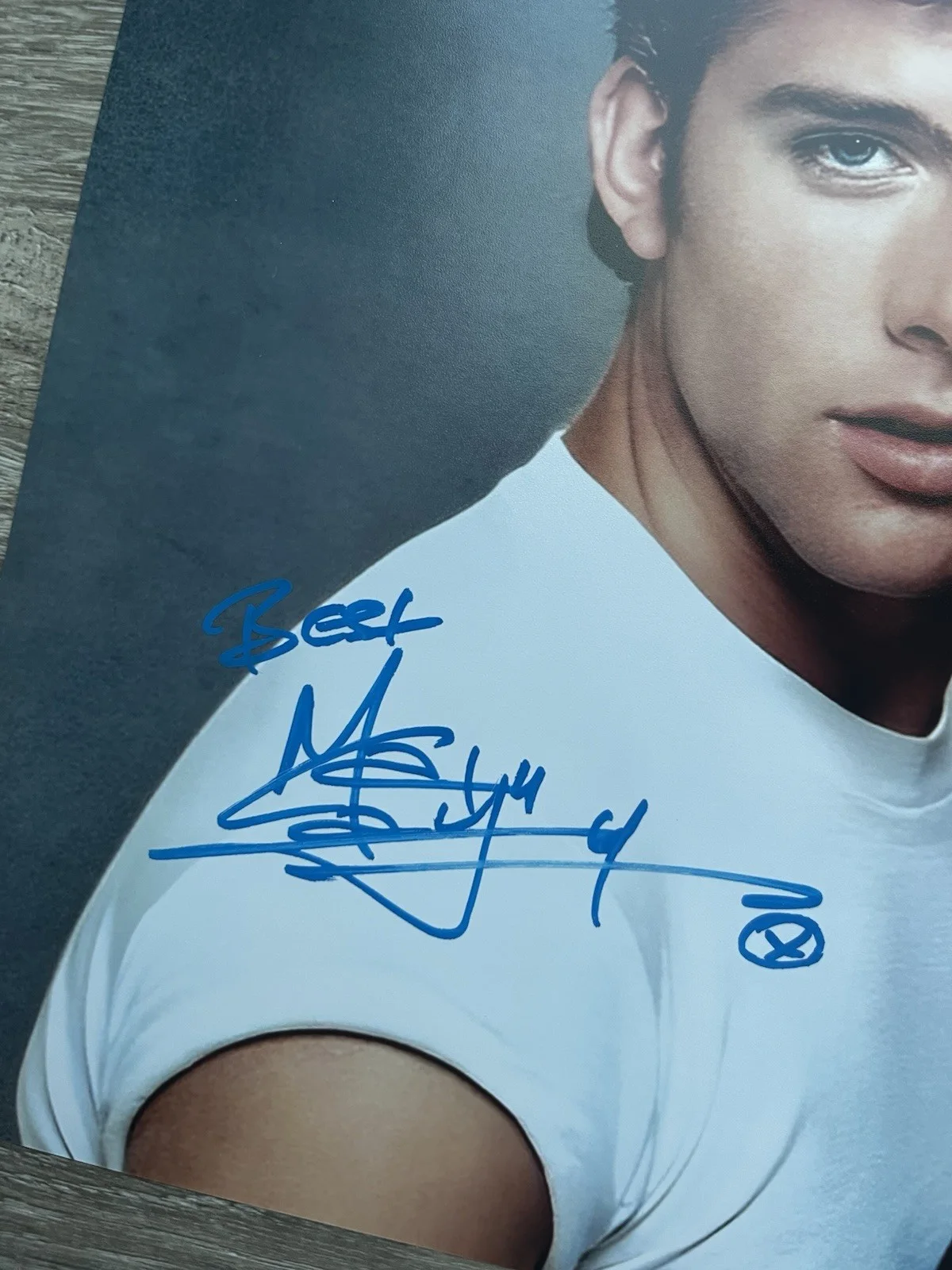 Maxwell Caulfield — Maxwell Caulfield Signed Michael Carrington 11x14 Photo Beckett COA Grease 2, изображение 4