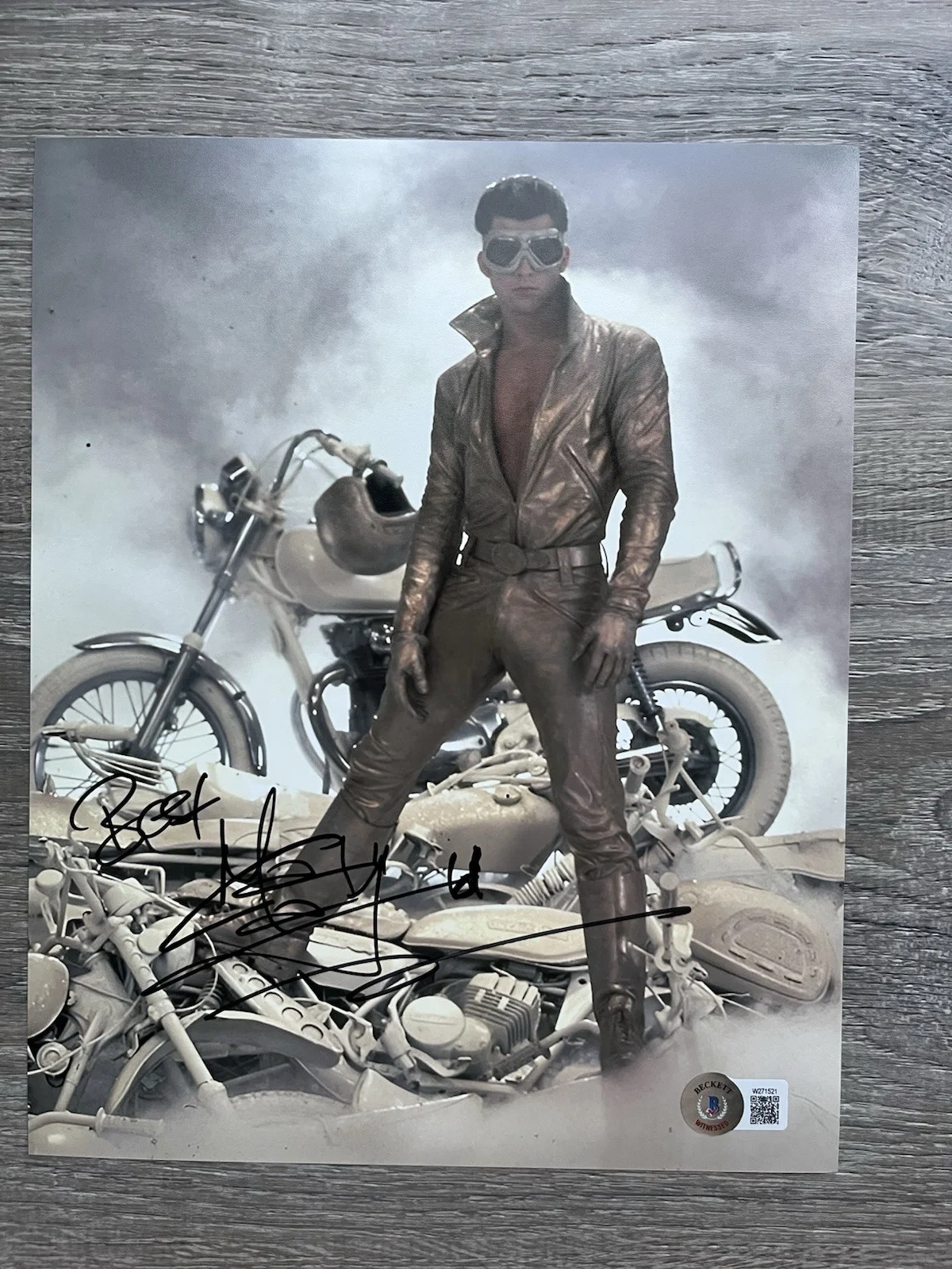 Maxwell Caulfield — Maxwell Caulfield Signed Michael Carrington 8x10 Photo Beckett COA Grease 2, изображение 2
