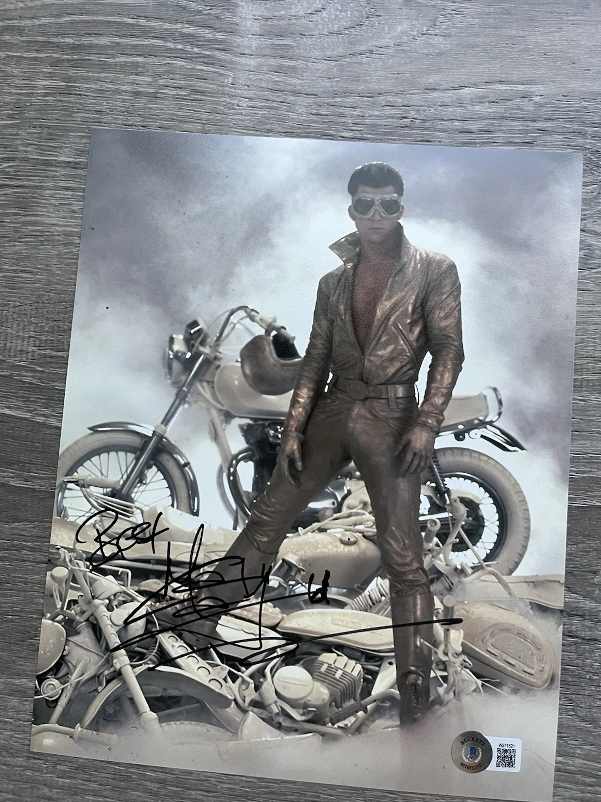 Maxwell Caulfield — Maxwell Caulfield Signed Michael Carrington 8x10 Photo Beckett COA Grease 2, изображение 4