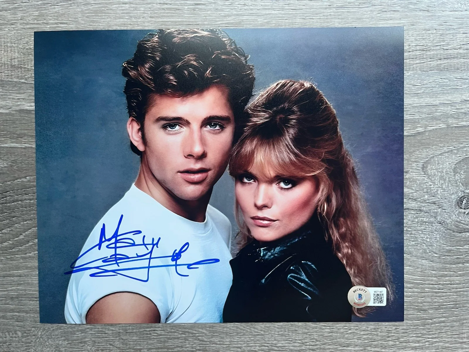 Maxwell Caulfield — Maxwell Caulfield Signed Michael Carrington 8x10 Photo Beckett COA Grease 2, image 2
