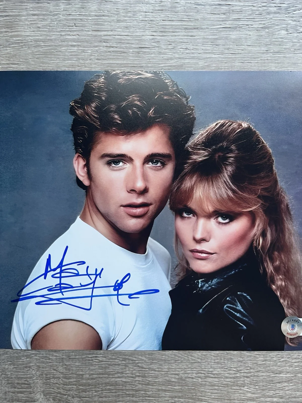 Maxwell Caulfield — Maxwell Caulfield Signed Michael Carrington 8x10 Photo Beckett COA Grease 2, image 3