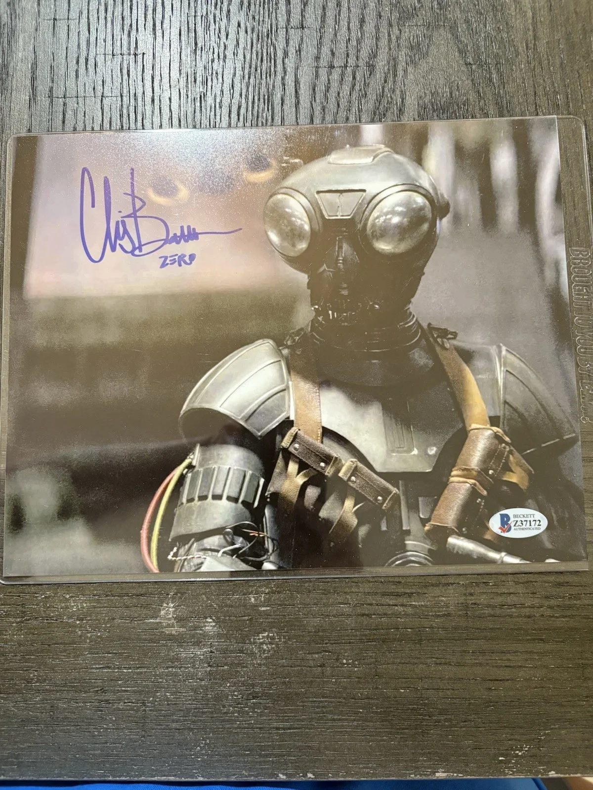 Chris Bartlett — Autographed Chris Bartlett Signed 8x10 Star Wars Q9-0 Zero Photo Beckett BAS COA