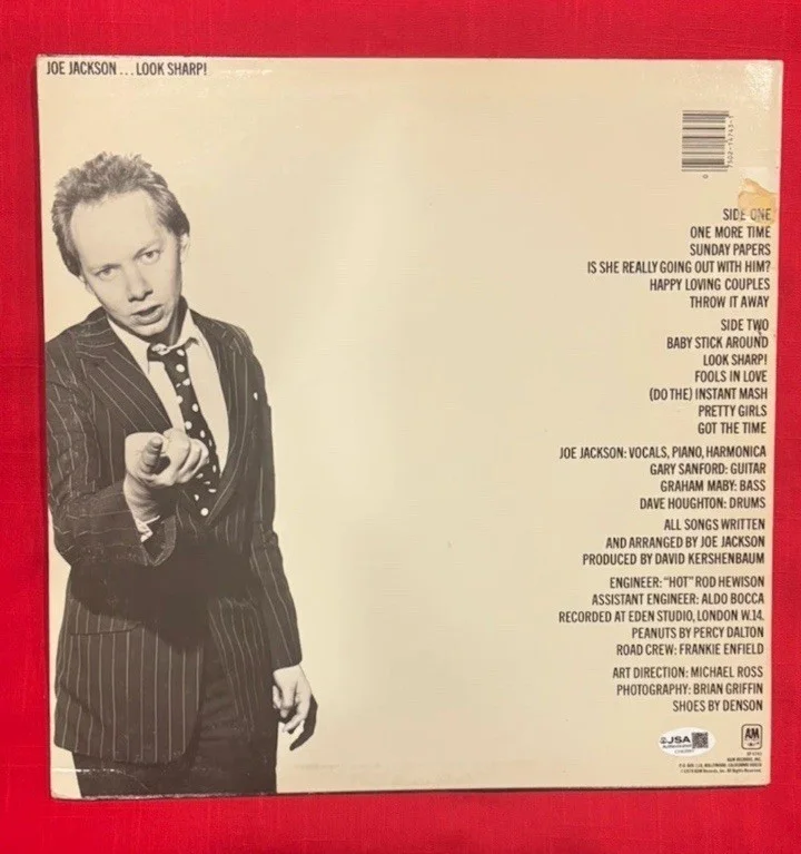 Joe Jackson LOOK SHARP Vinyl Album Signed Autographed JSA, image 2