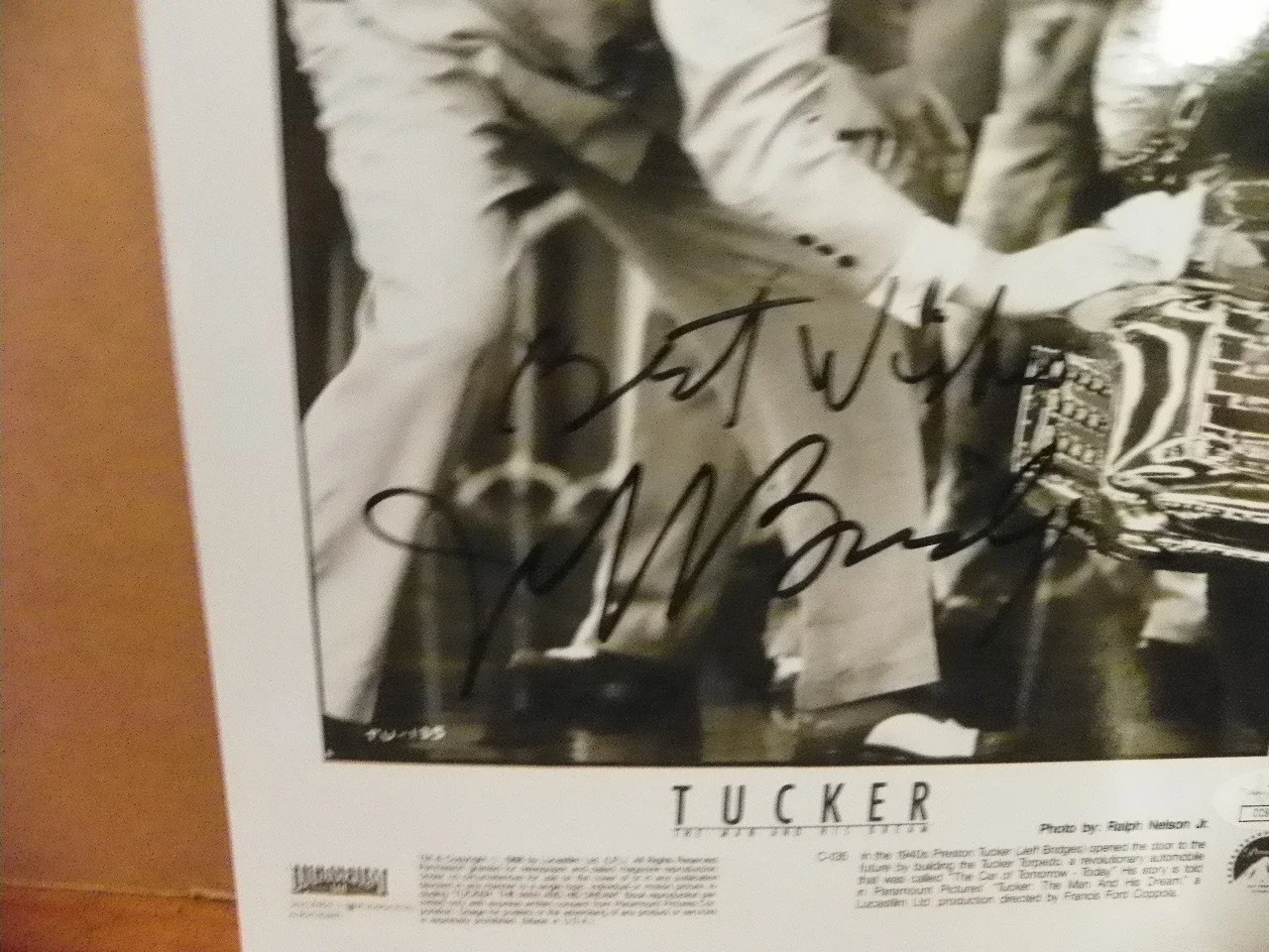 Jeff Bridges — Jeff Bridges Tucker Signed Autographed 8X10 Promo Photo JSA COA Big Lebowski, image 2