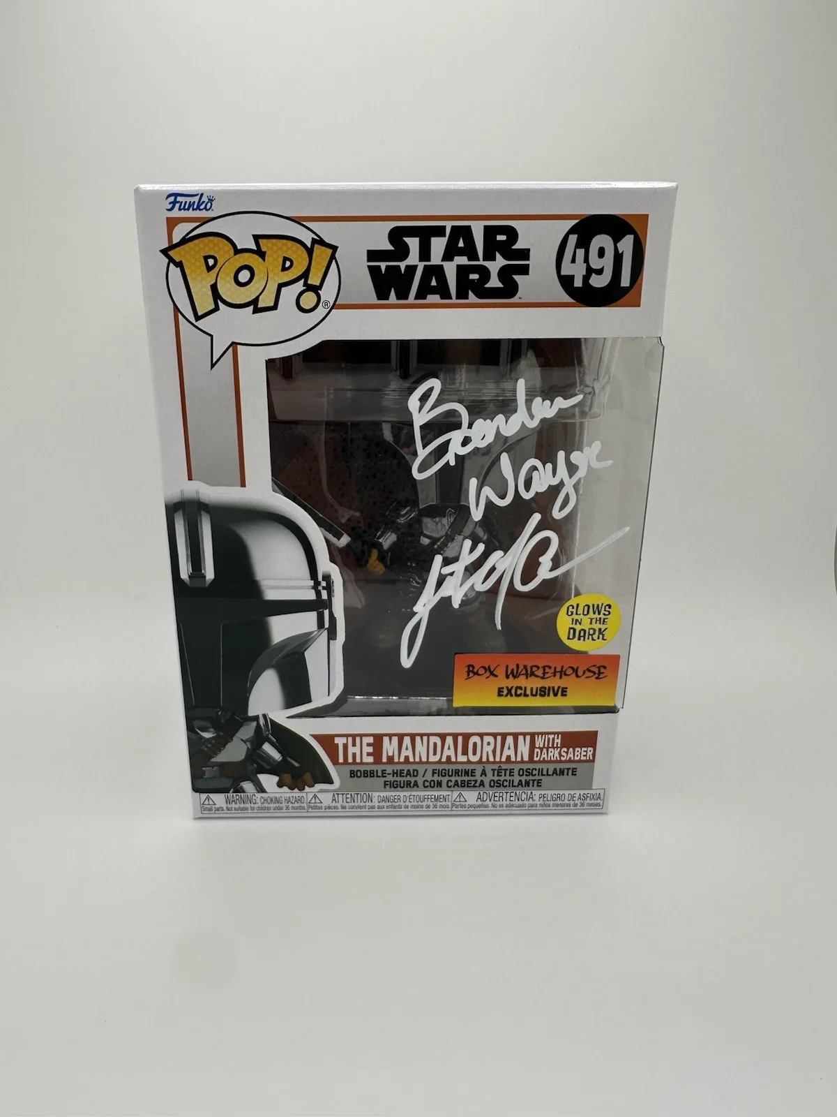 BRENDAN WAYNE & LATEEF CROWDER SIGNED THE MANDALORIAN FUNKO POP STAR WARS JSA WS, изображение 2