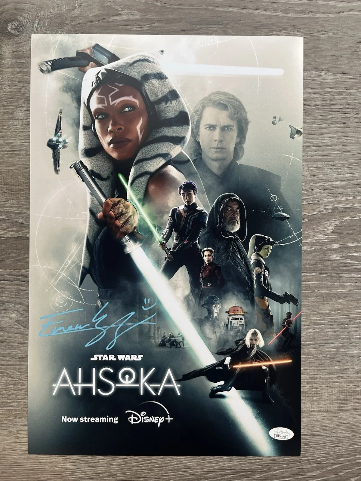 Eman Esfandi — Eman Esfandi Signed AHSOKA 11x17 Photo JSA COA Ezra Bridger Star Wars, image 2