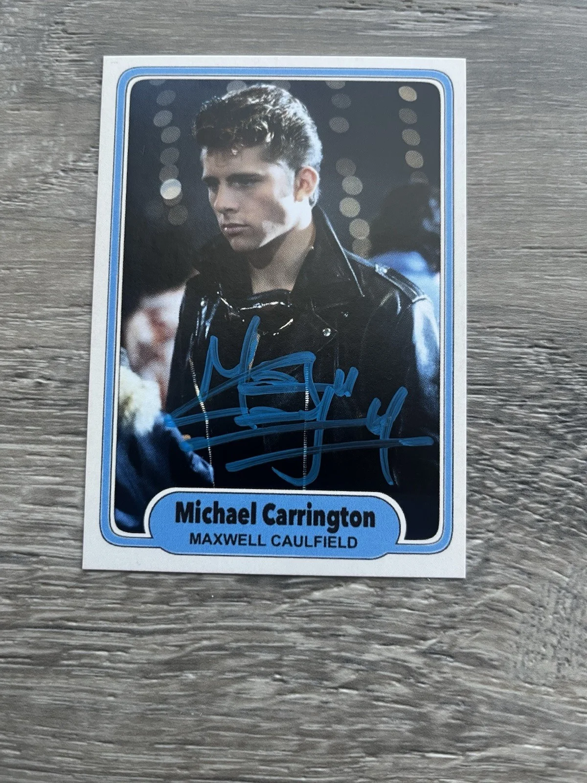 Maxwell Caulfield Signed Custom Grease 2 Trading Card Beckett COA Cool Rider, изображение 3