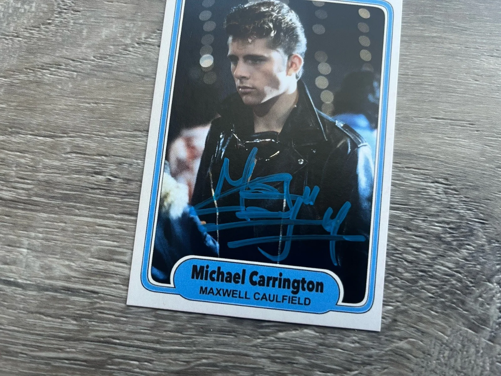 Maxwell Caulfield Signed Custom Grease 2 Trading Card Beckett COA Cool Rider, изображение 4