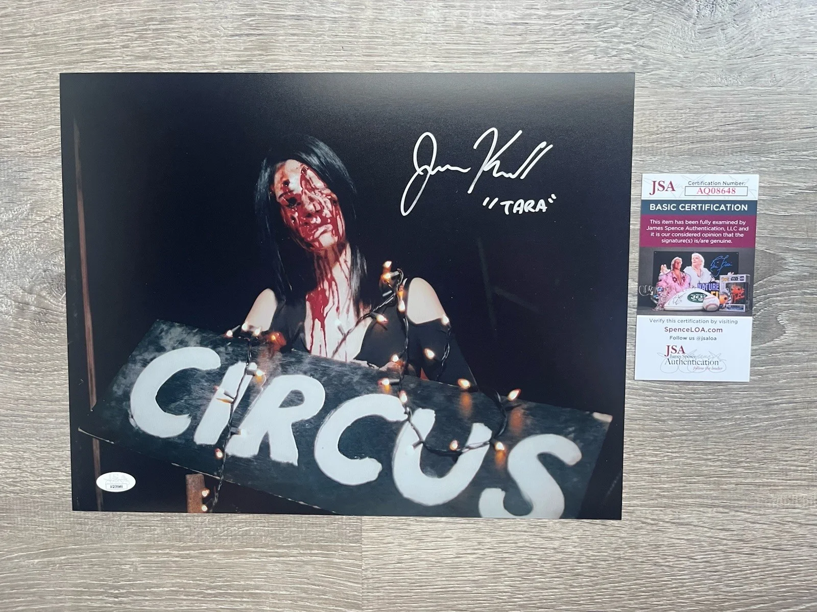Jenna Kanell — Jenna Kanell Signed Terrifier 11x14 Photo JSA COA Tara Art The Clown