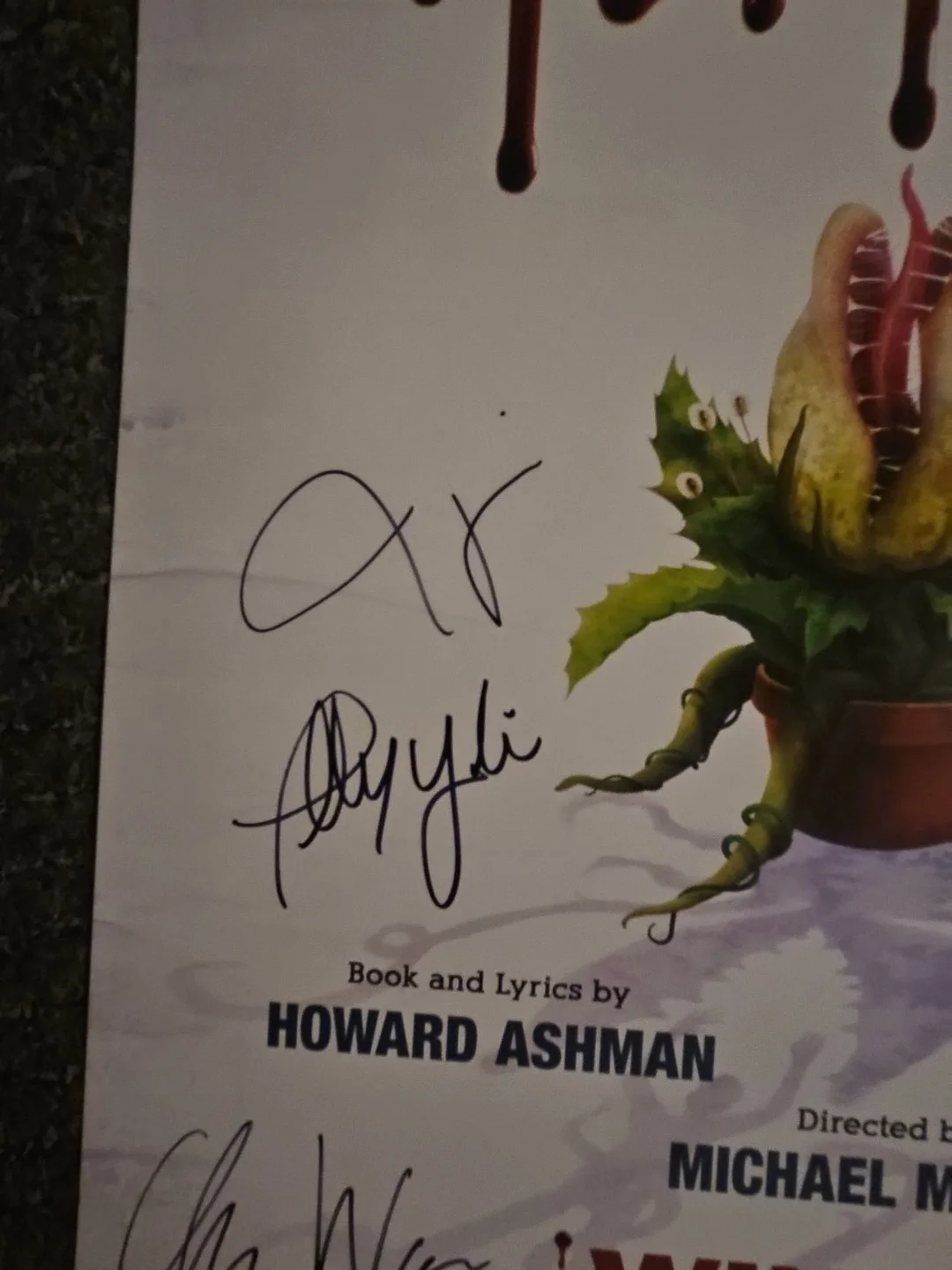 Cast — Little Shop Of Horrors Signed Window Card - Thomas Doherty, Madeline Brewer, image 2