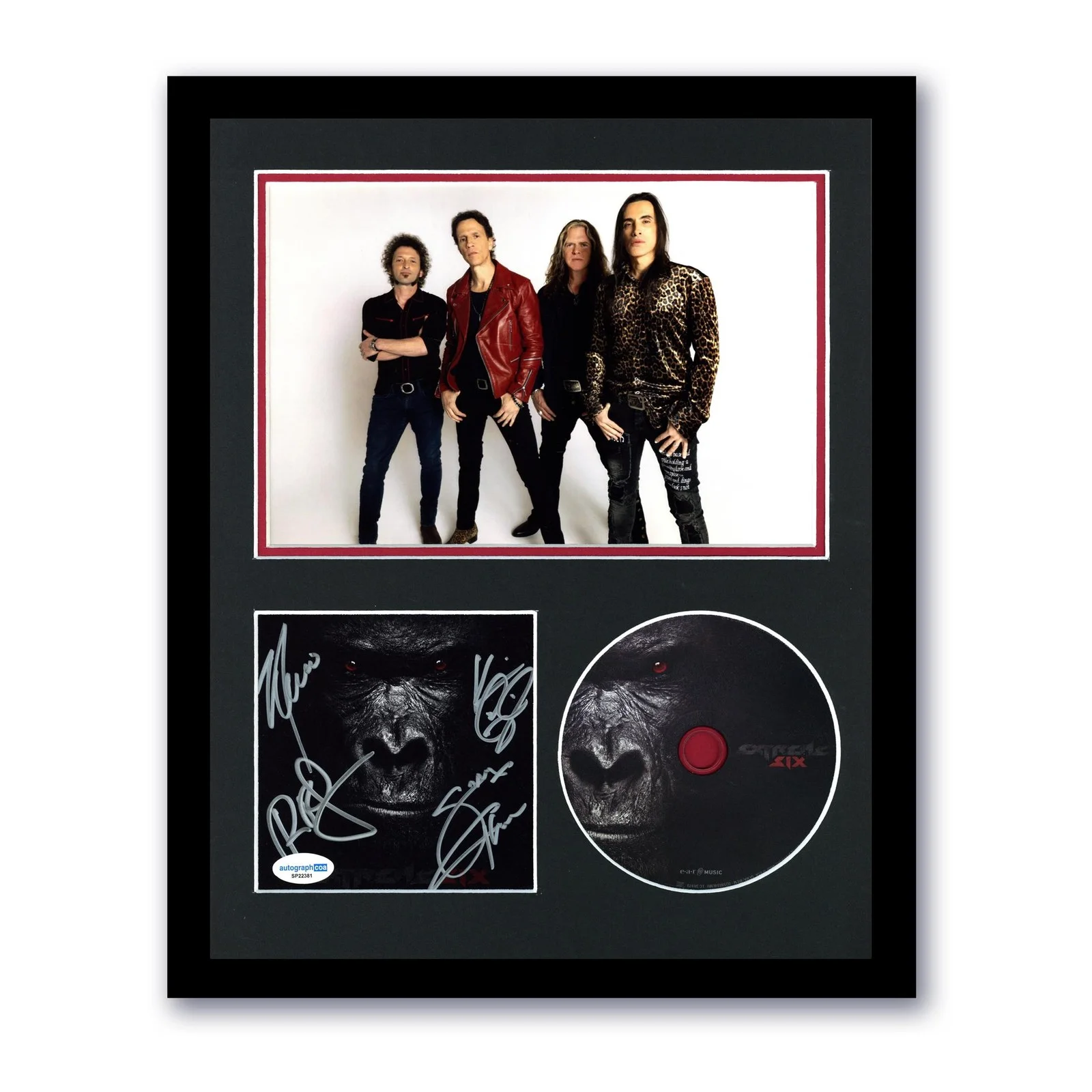 Gary Cherone, Kevin Figueiredo, Nuno Bettencourt, Pat Badger — Extreme "Six" AUTOGRAPH Signed Nuno Bettencourt Photo Framed 11x14 Display ACOA