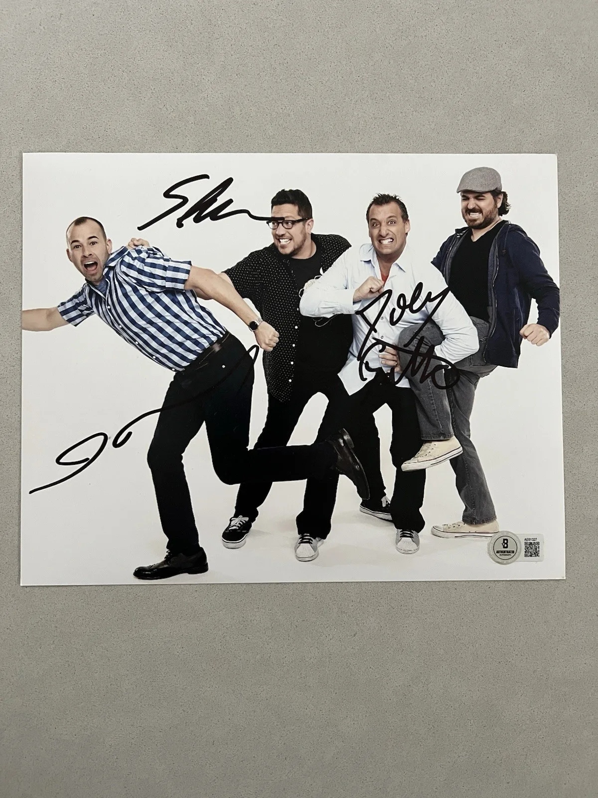 Joe Gatto, James Murray, Sal Vulcano — Impractical Jokers autographed signed 8x10 photo Beckett BAS COA Murr Sal Gatto