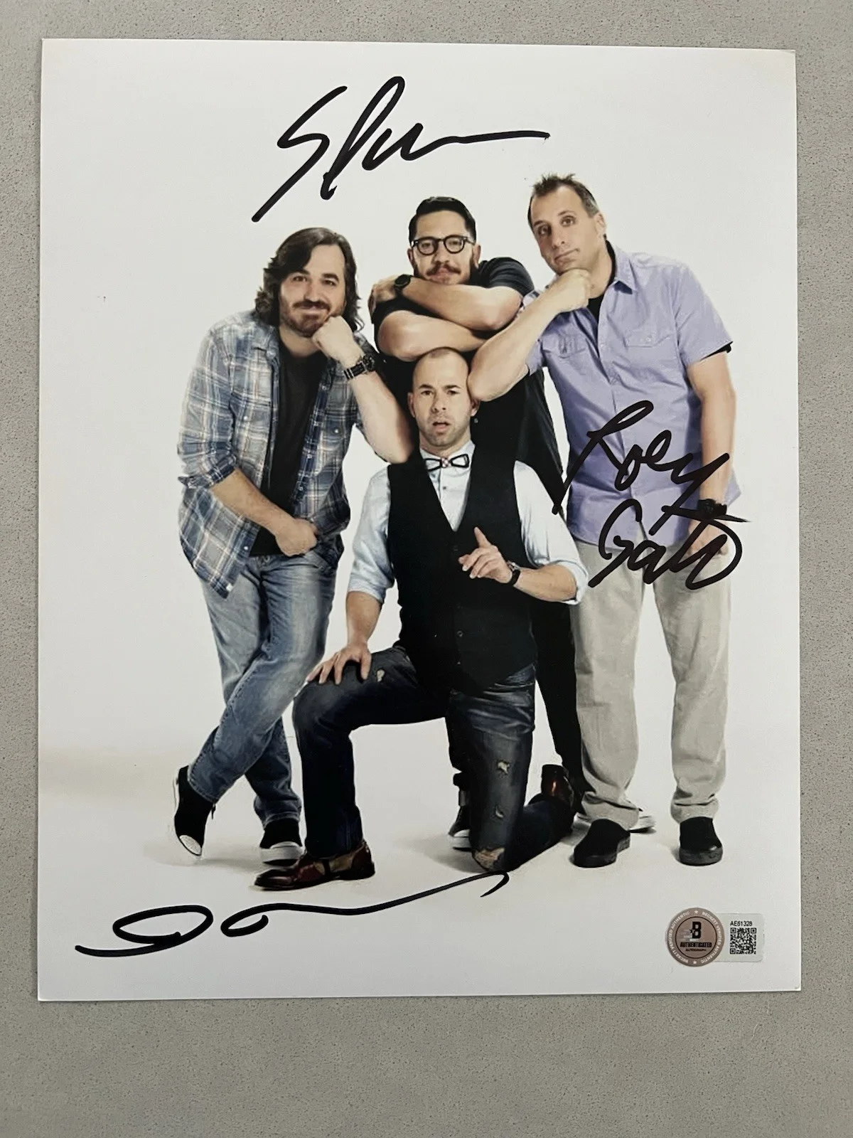 Joe Gatto, James Murray, Sal Vulcano — Impractical Jokers autographed signed 8x10 photo Beckett BAS COA Murr Sal Gatto