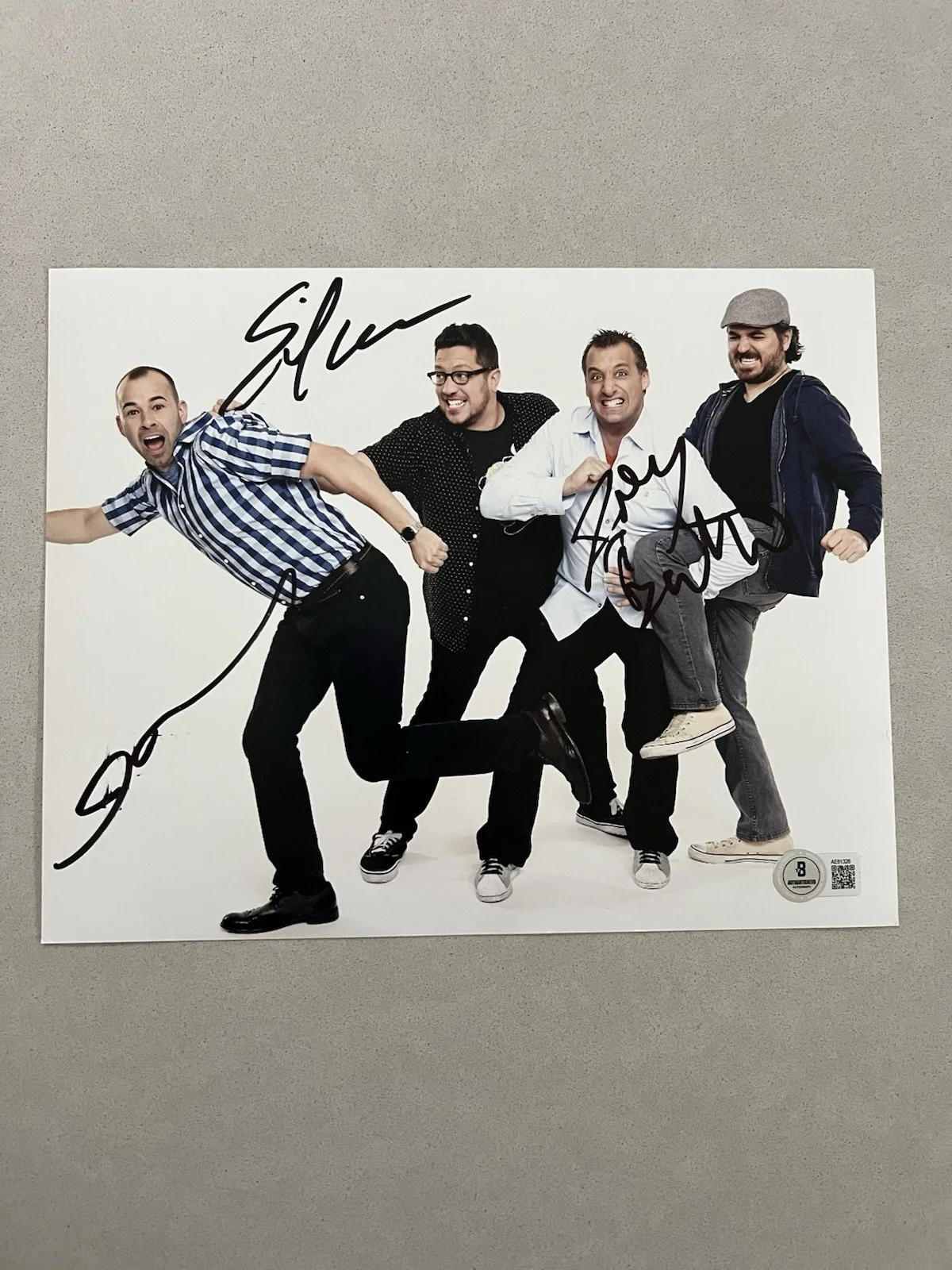 Joe Gatto, James Murray, Sal Vulcano — Impractical Jokers autographed signed 8x10 photo Beckett BAS COA Murr Sal Gatto