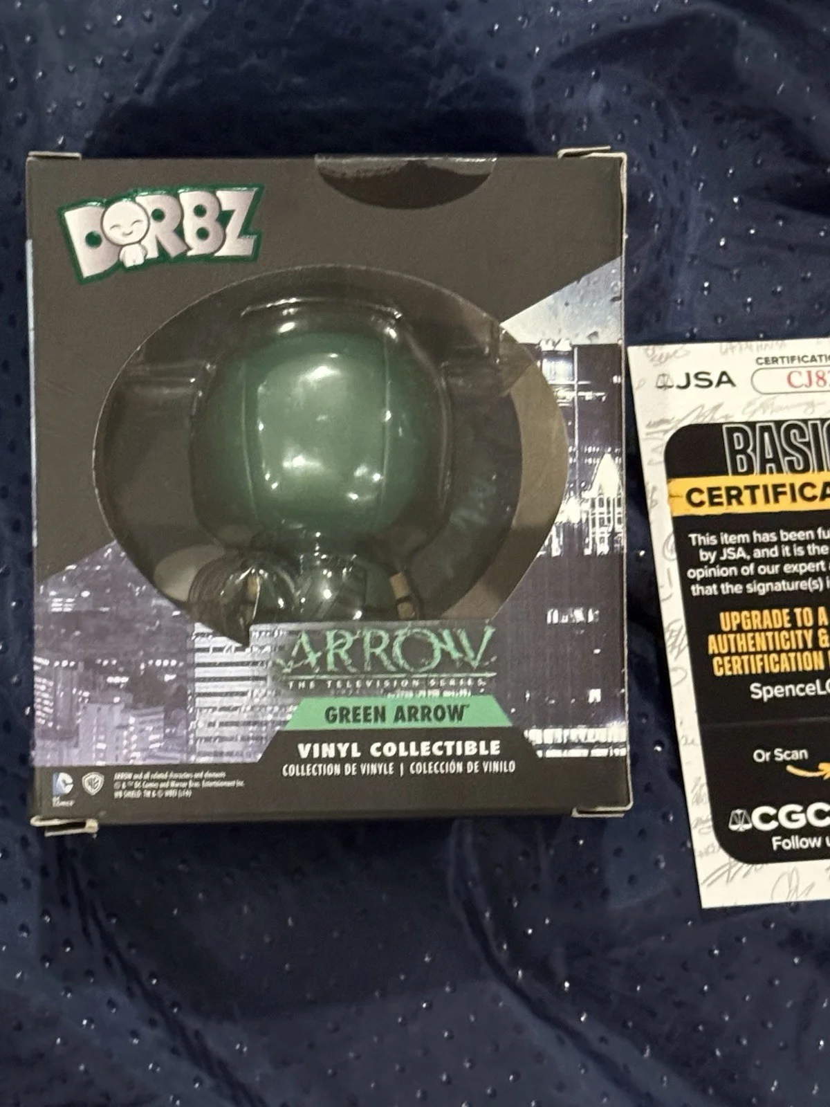 Stephen Amell Signed GREEN ARROW Dorbz Figure Toy JSA COA Arrow DC Show, изображение 3